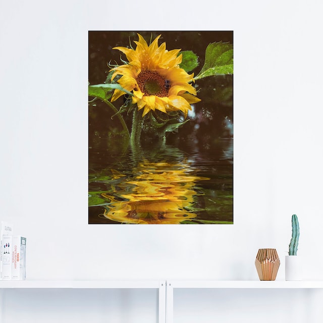 Black Friday Artland Wandbild »Sonnenblume«, Blumen, (1 St.), als Alubild,  Leinwandbild, Wandaufkleber oder Poster in versch. Größen | BAUR