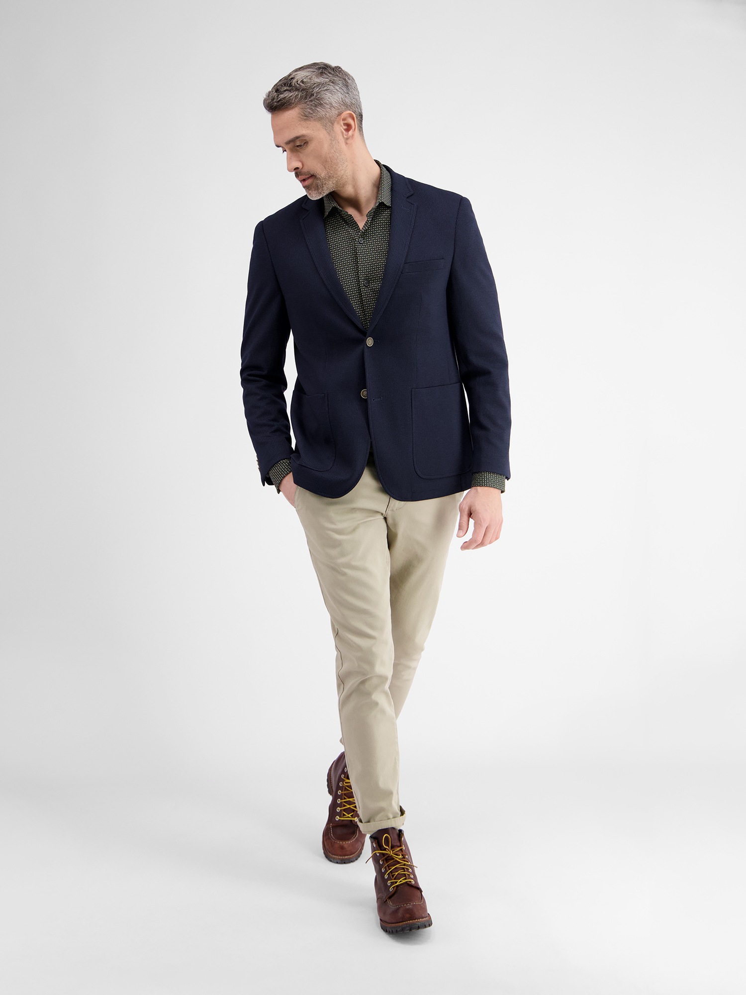 LERROS Langarmhemd »Herren Jerseyhemd mit Haifischkragen«