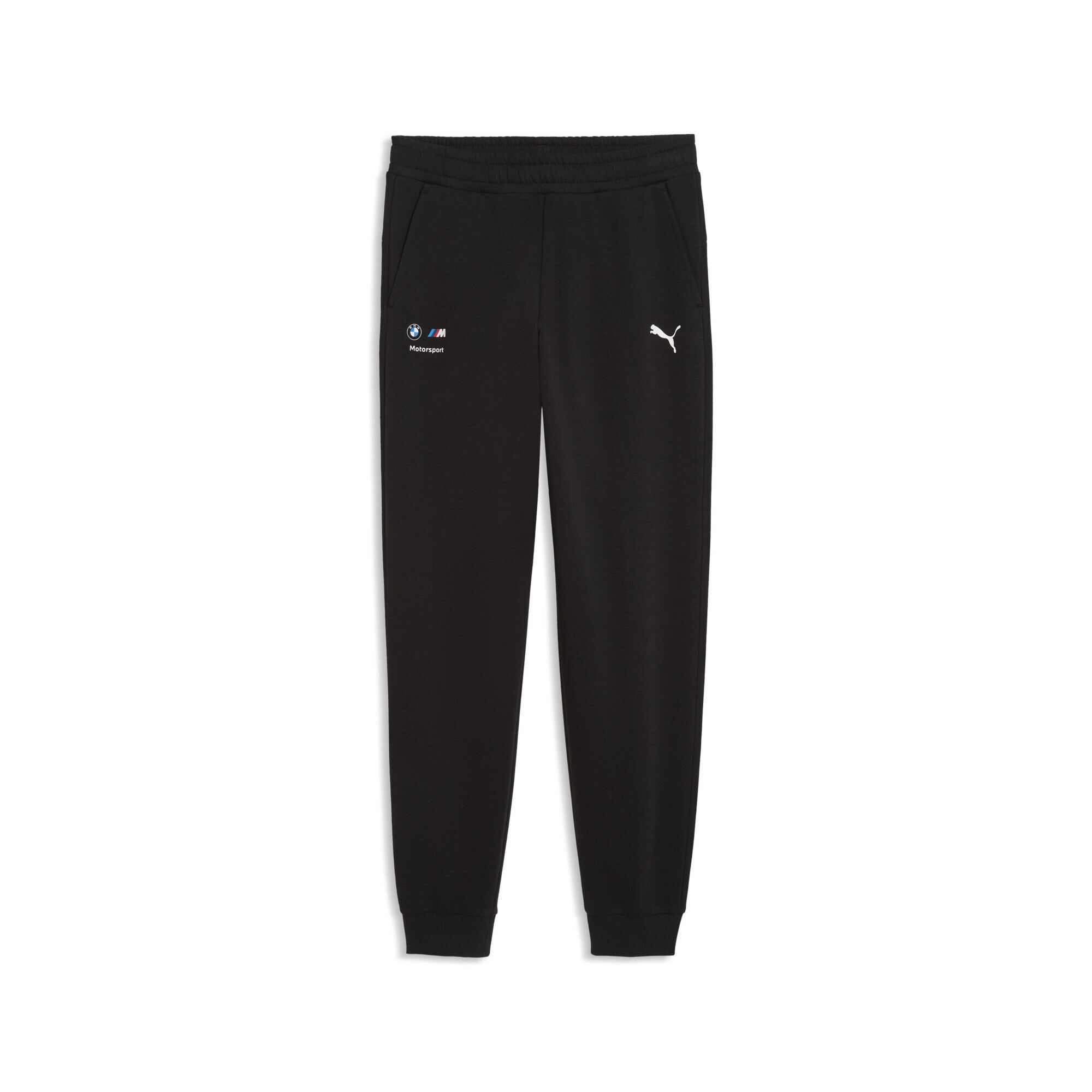 PUMA Mädchen Sporthose "BMW M MOTORSPORT Essentials Hose Jugendliche"schwarz, Gr. 116, Obermaterial: 68% Baumwolle, 32% Polyester; Unterer Saum: 97%