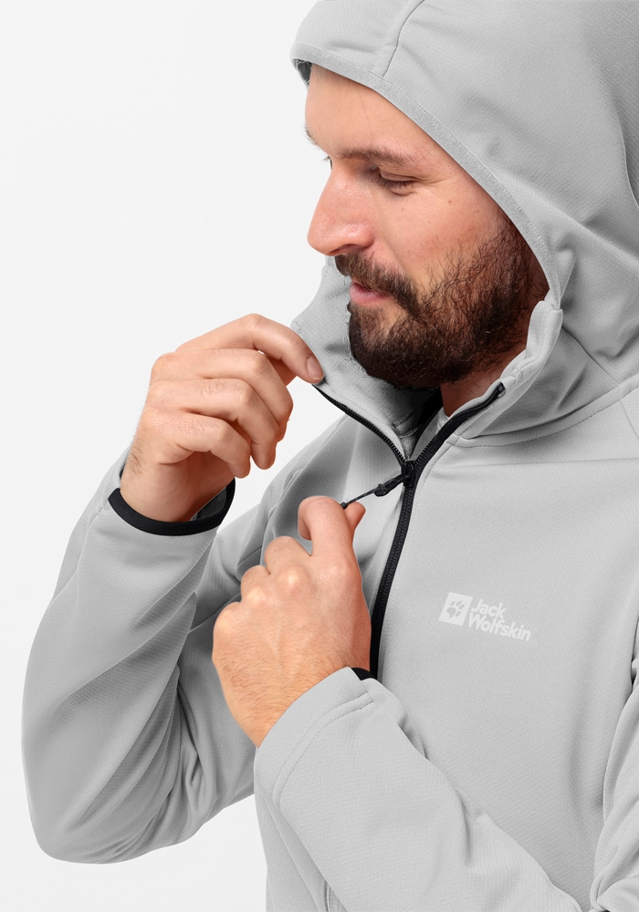 Jack Wolfskin Fleecejacke »ALPGRAT HOODED FZ M«, mit Kapuze
