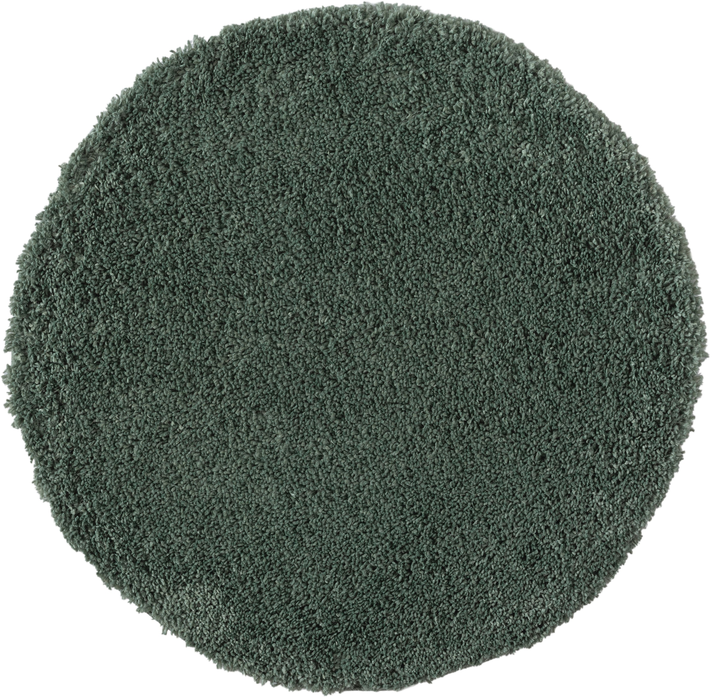 Myflair Möbel & Accessoires Hochflor-Teppich »My Shaggy«, rund, 37 mm Höhe, Shaggy, Uni Farben, leicht glänzend, Microfaser, extra flauschig
