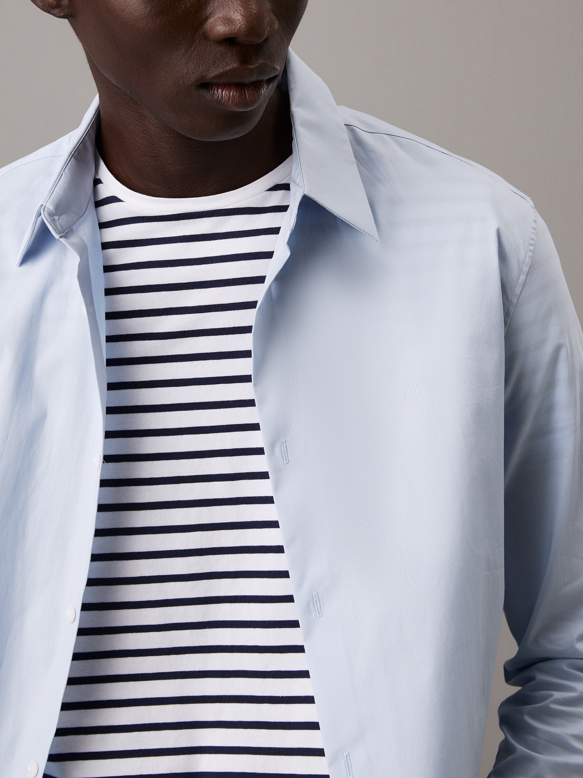 Thumbnail - Calvin Klein Langarmhemd "LONG SLEEVE SOLID STRETCH SLIM SHIRT", in Unifarbe