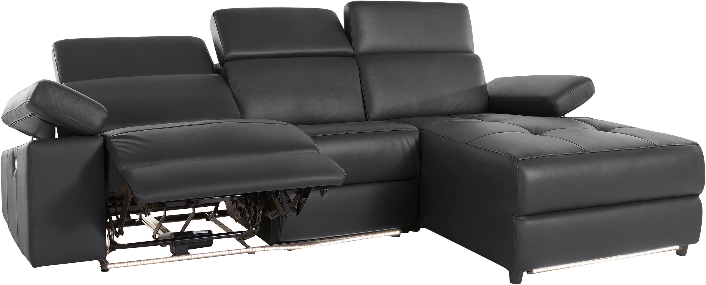 Places of Style Ecksofa »Kilado, L-Form,«, mit Relaxfunktion, verstellbarer Armlehne, Kopfteilverstellung