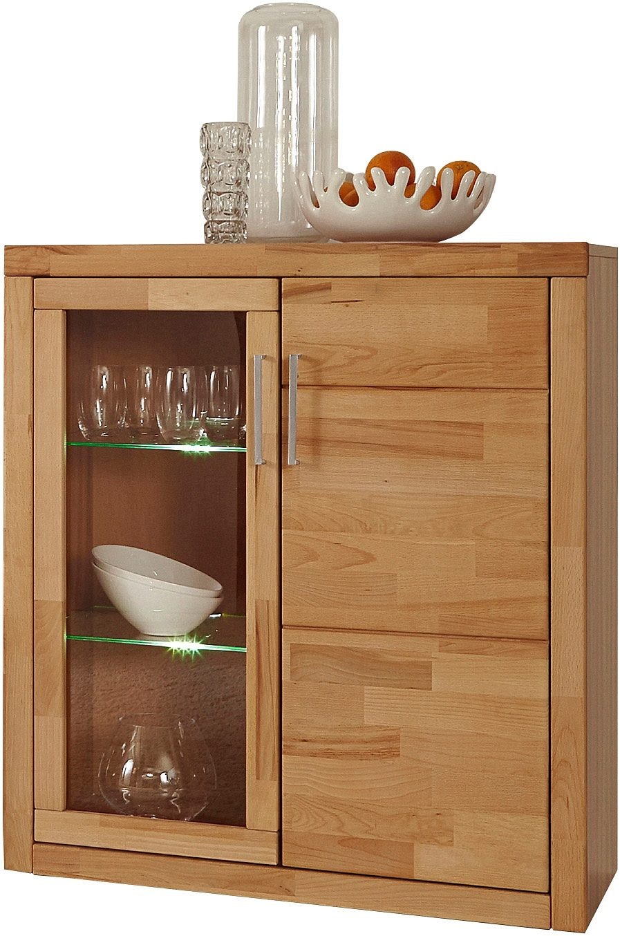 OTTO home Vitrine "LOGO75, Einlegeboden verstellbar,1Glastür,1Holztür,Wohnz günstig online kaufen