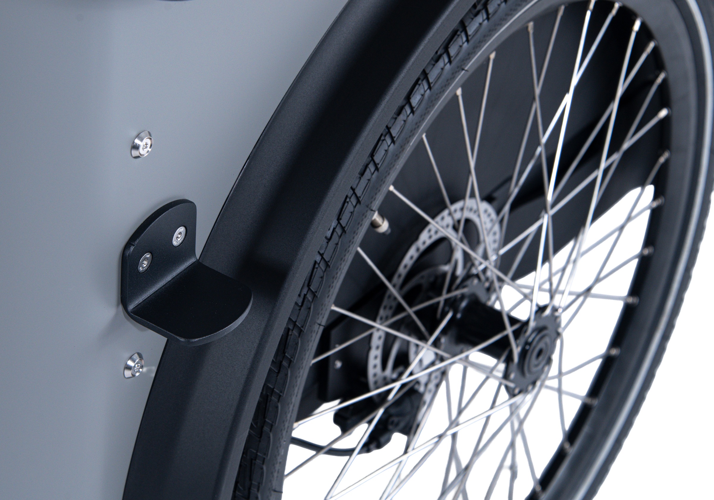 Royal Cargo Bikes »Cargo 3W Premium 17,5Ah / 630 Wh 24 / 26 Zoll grau« 7 Gang Shimano Nexus Schaltwerk Nabenschaltung Mittelmotor 250 W