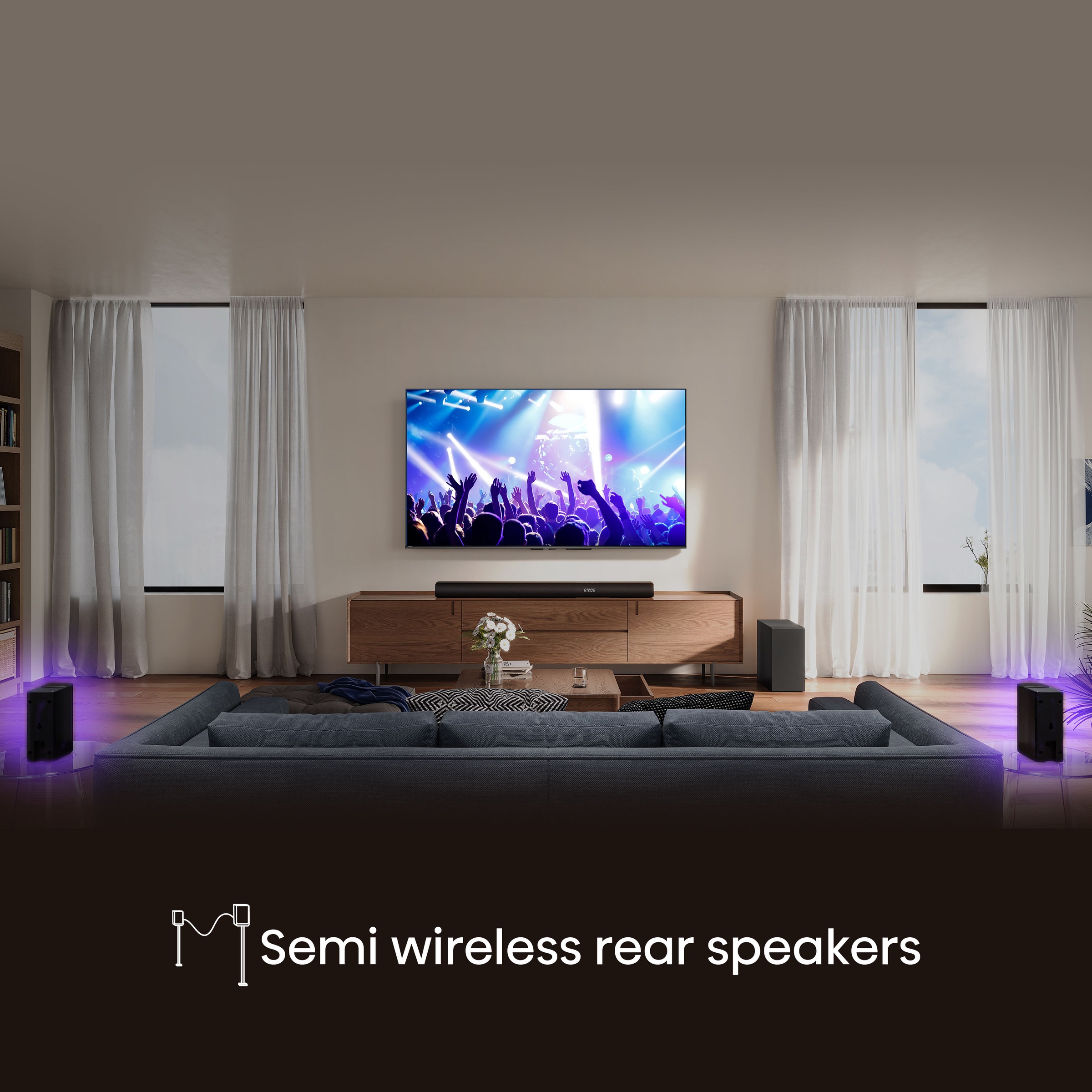 Hisense Soundbar »AX5100Q« 5.1 (Bluetooth Bassregelung | Lautstärkeregelung | Pairing 580 W)