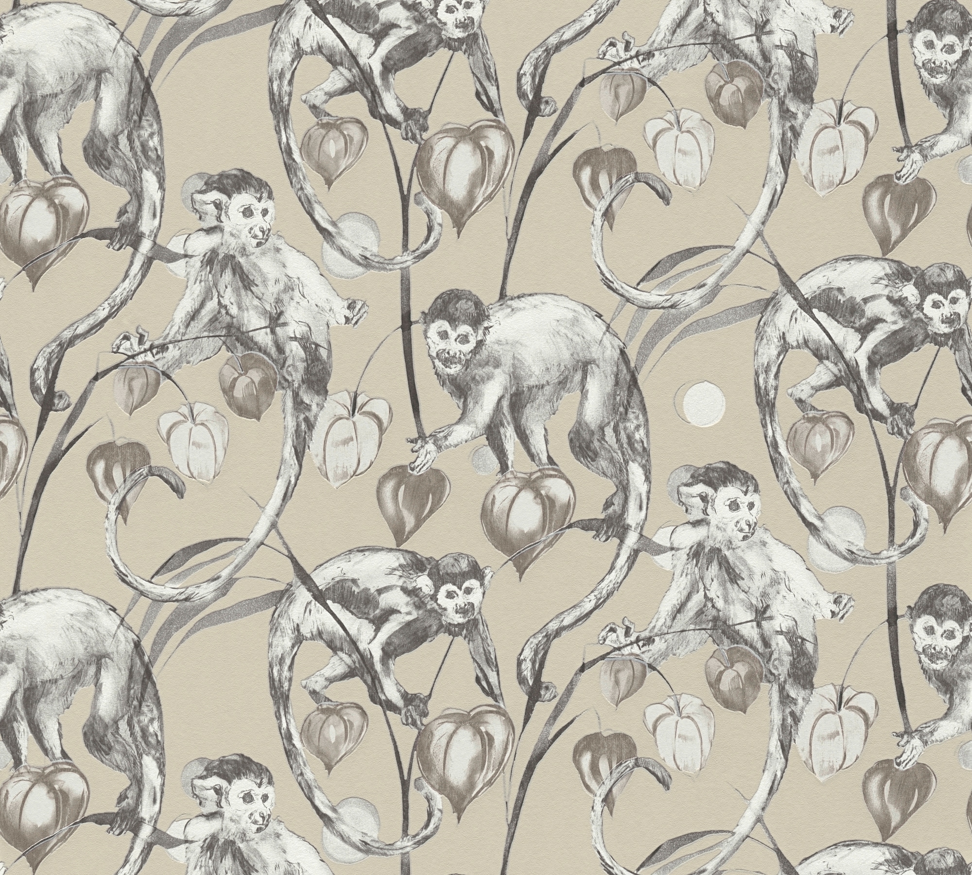 Vliestapete »Change is good, Mad Monkeys«, floral-botanisch-tropisch, Designertapete...