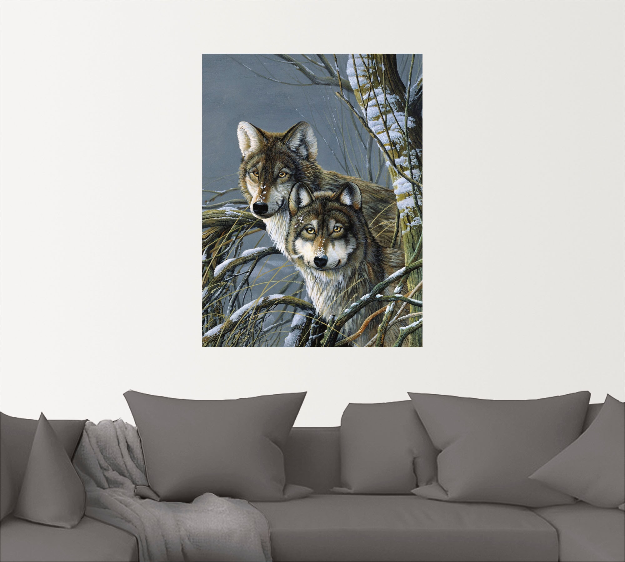 Artland Wandbild »Zwei | BAUR oder St.), versch. als Wildtiere, Wölfe«, Größen Wandaufkleber kaufen in Leinwandbild, (1 Poster
