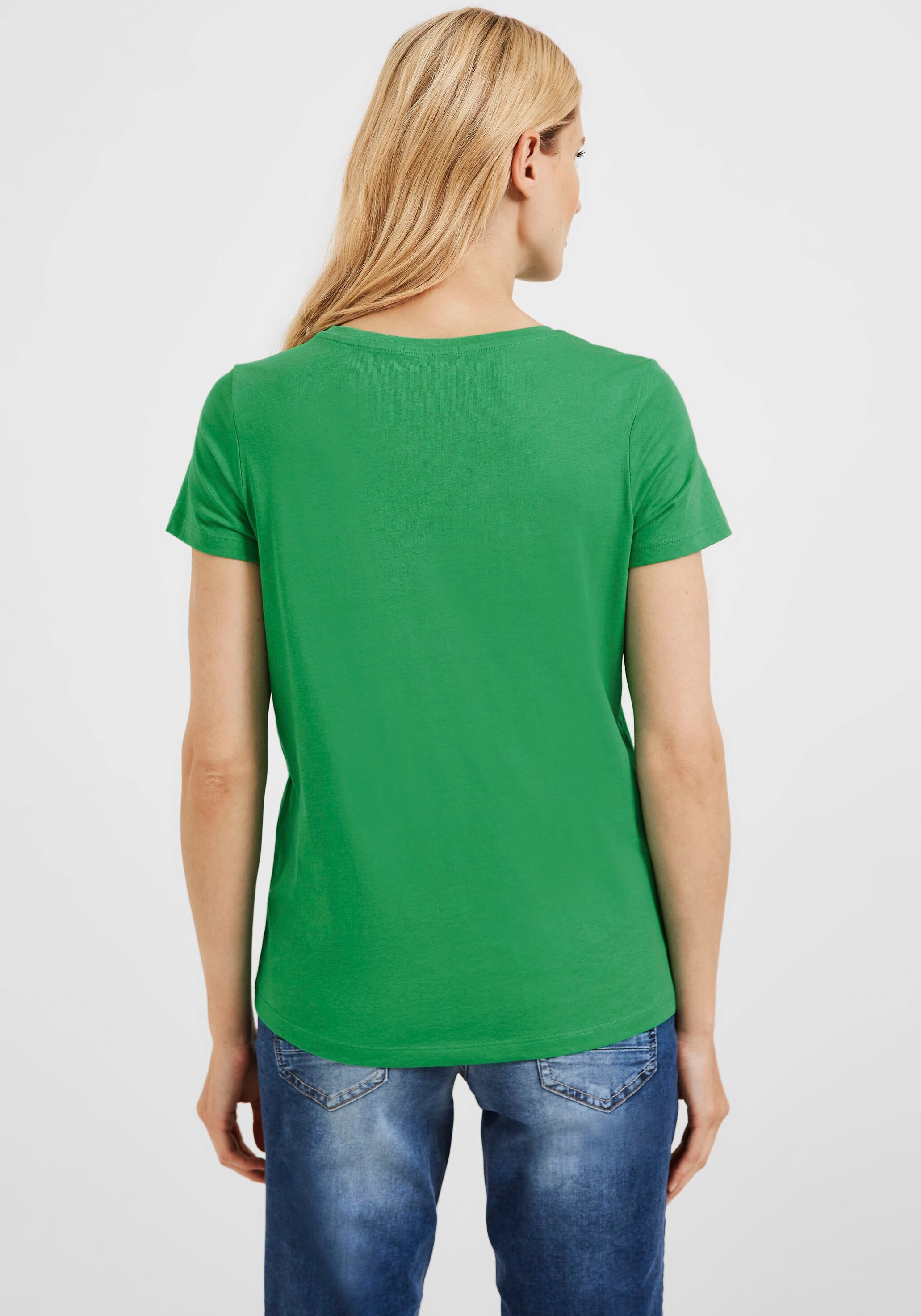 Cecil T-Shirt, BAUR | Schnitt für im hüftlangen kaufen