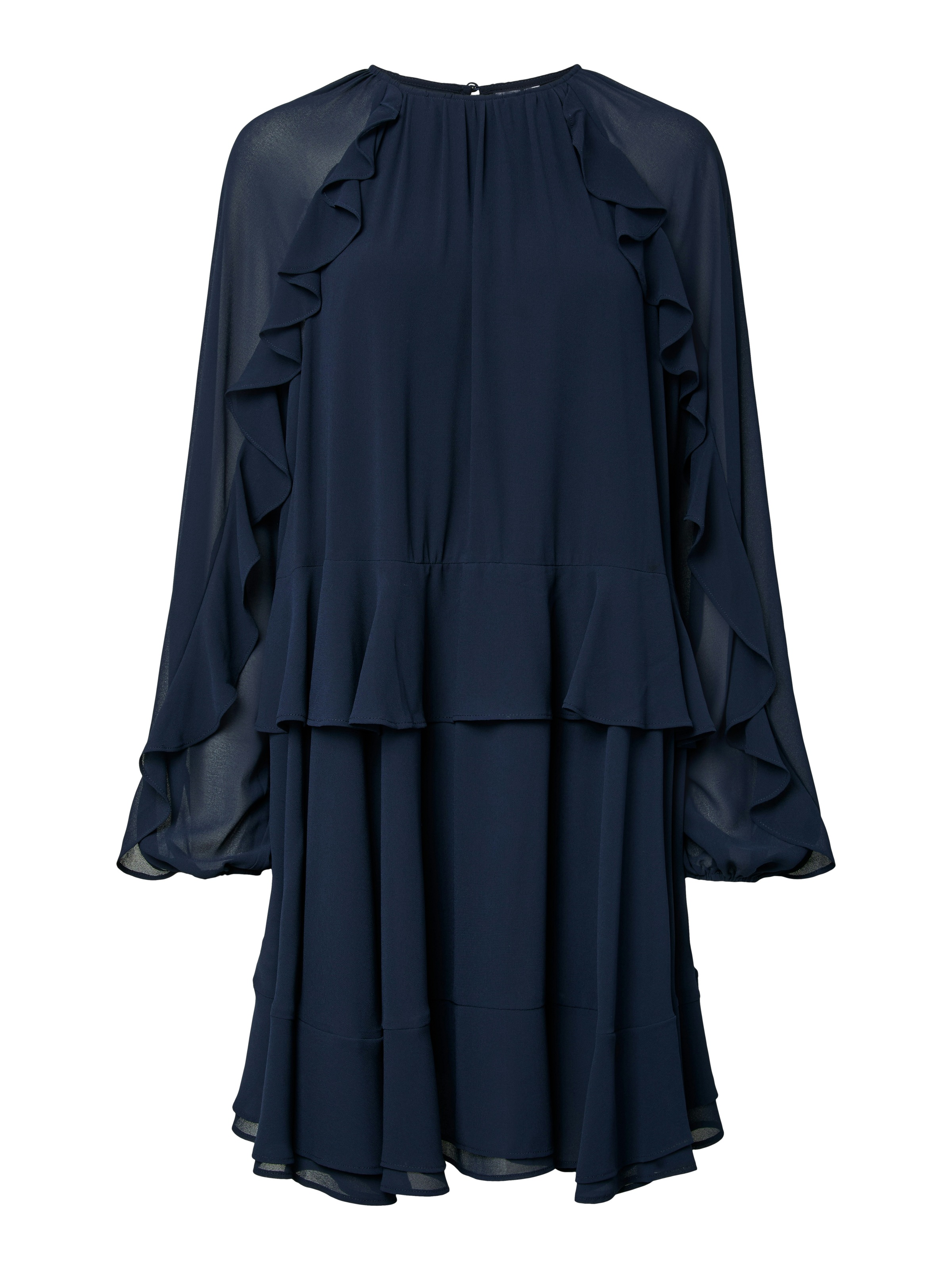 Y.A.S Chiffonkleid »YASMILVA LS DRESS S. NOOS« Kunstfaser, regular fit