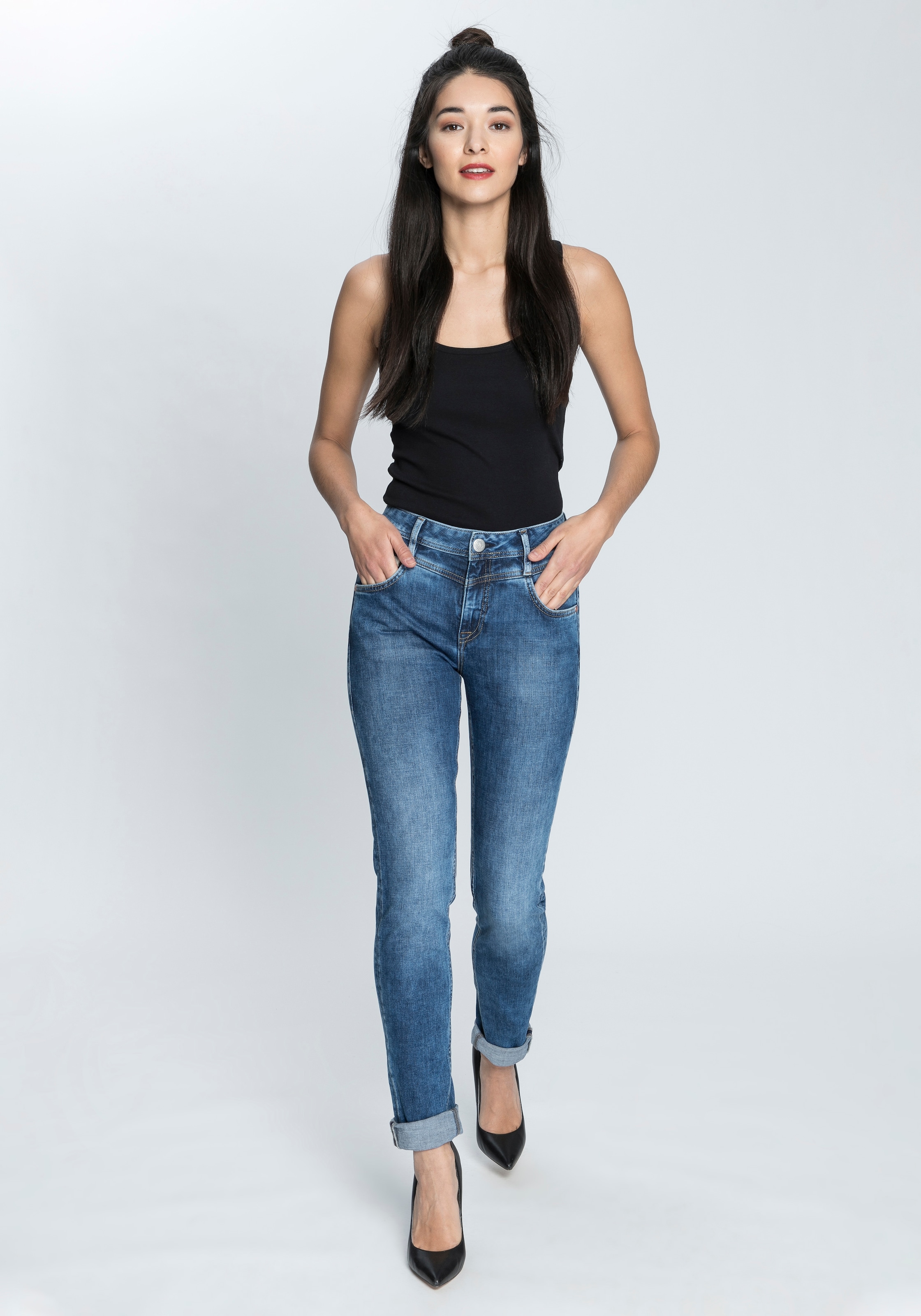 Herrlicher Slim-fit-Jeans »PEPPY SLIM POWERSTRETCH«, Normal Waist