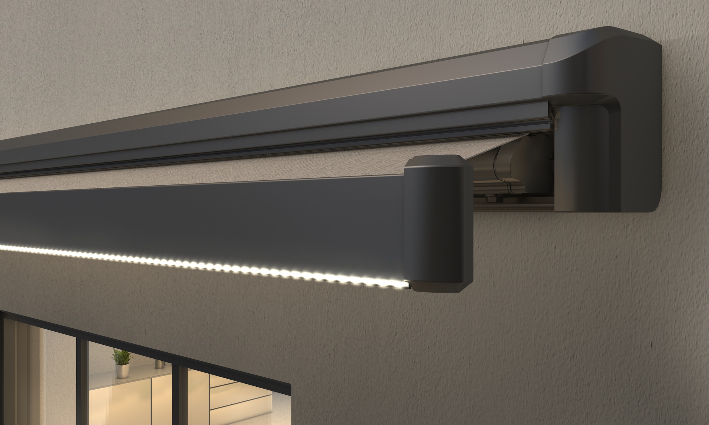 Spettmann Kassettenmarkise »SUNLITE« mit Funkmotor und LED-Stripes, verschiedene Größen und Farben