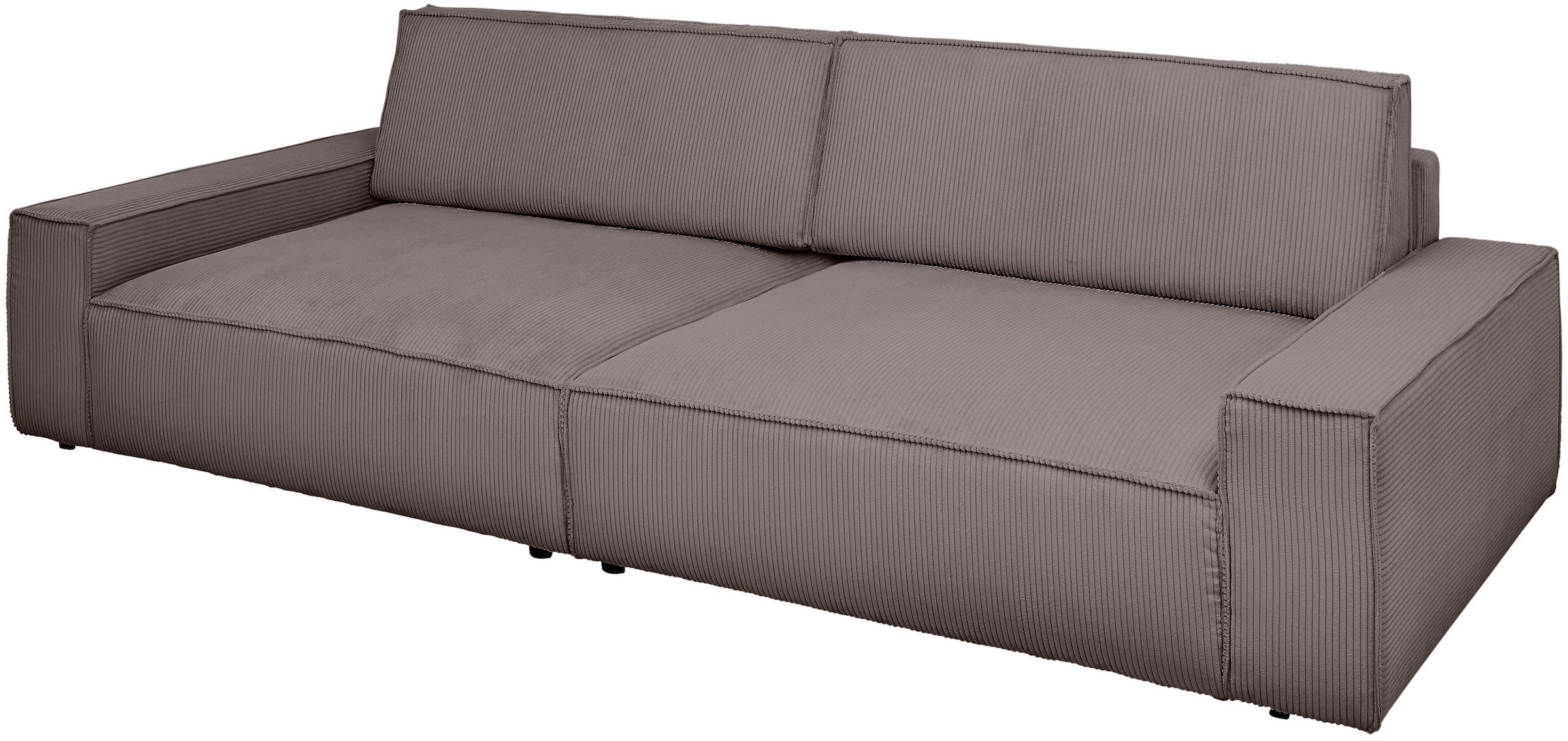 Home affaire Big-Sofa »NEU: SHERWOOD XXL, Big-Sofa (316cm), extra tiefe Sitzfläche 95 cm«, bequemer Sitzkomfort, Cord u. Leinenoptik, Kedernaht