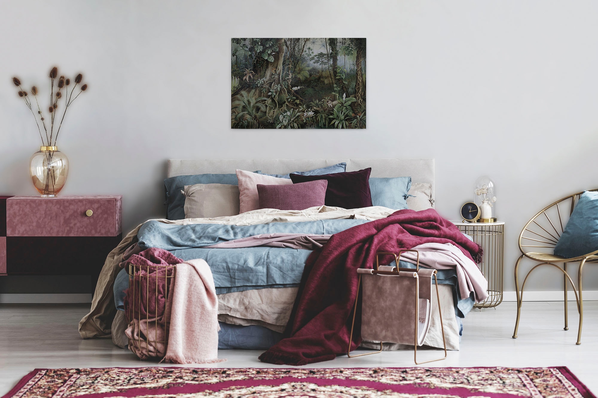A.S. Création Leinwandbild »jungle«, Kunst-Gemälde-Kinder, (1 St.), Keilrahmen Bild Dschungel Wald Leinwand-Bild Wohnzimmer modern Kinder