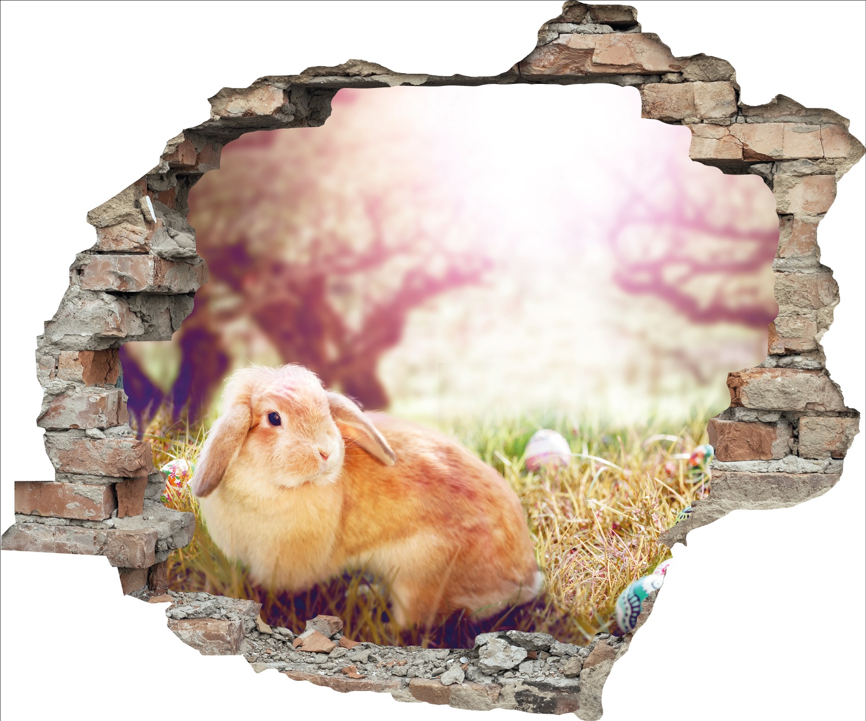 queence 3D-Wandtattoo "Hase mit Schlappohren" Selbstklebender Wandsticker O günstig online kaufen