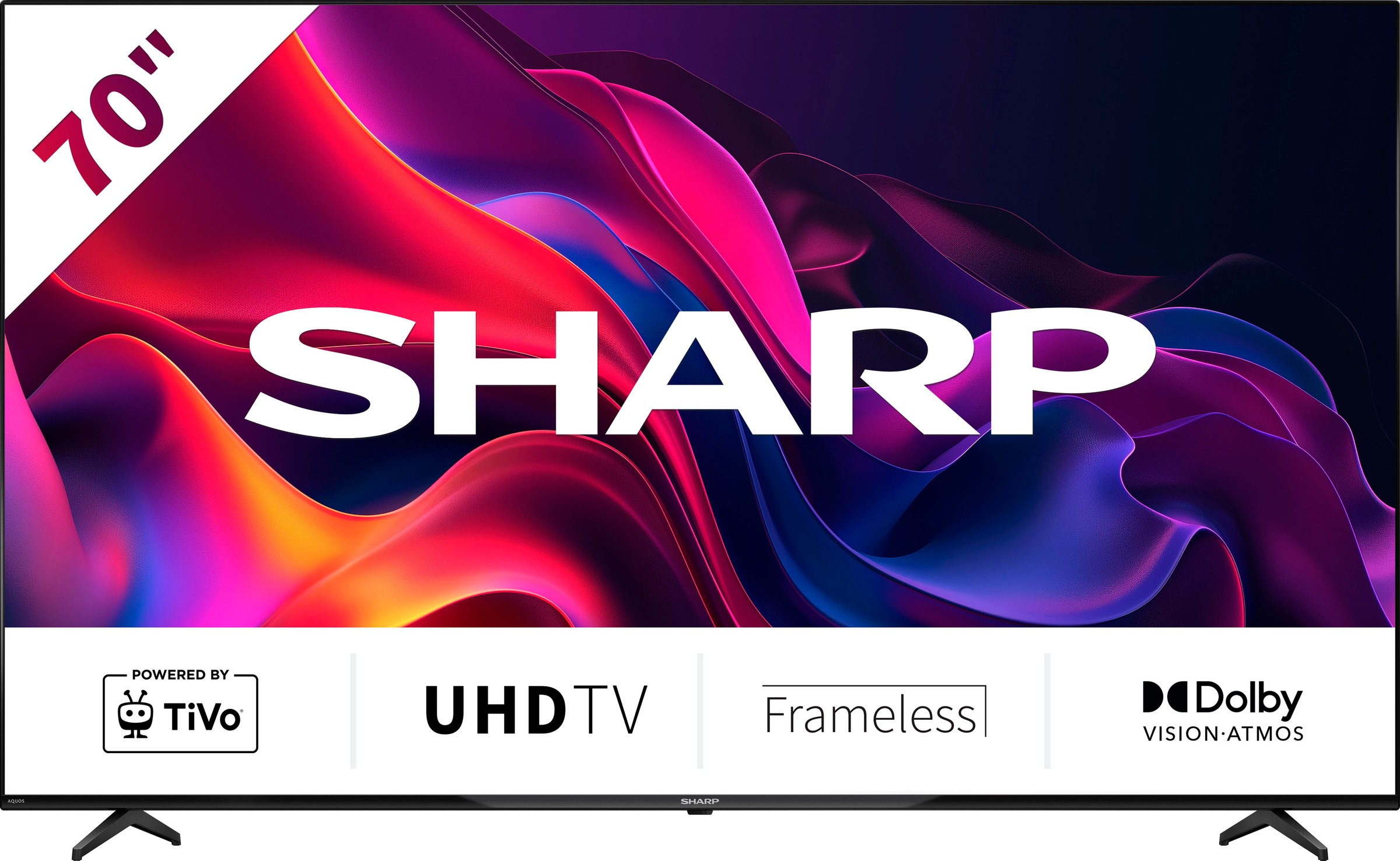 SHARP LED-Fernseher "4T-C70GKx", 70 ′′, schwarz, Fernseher