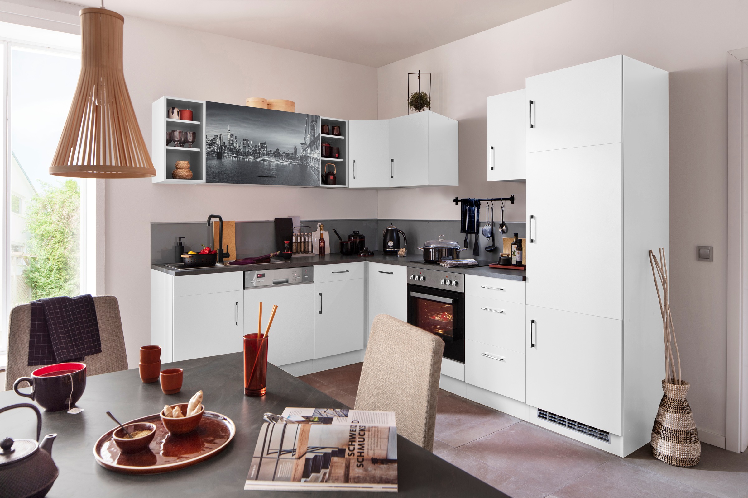 KOCHSTATION Küchenzeile "KS-Paris – Küchen mit einzigartigen Fotomotiven au günstig online kaufen