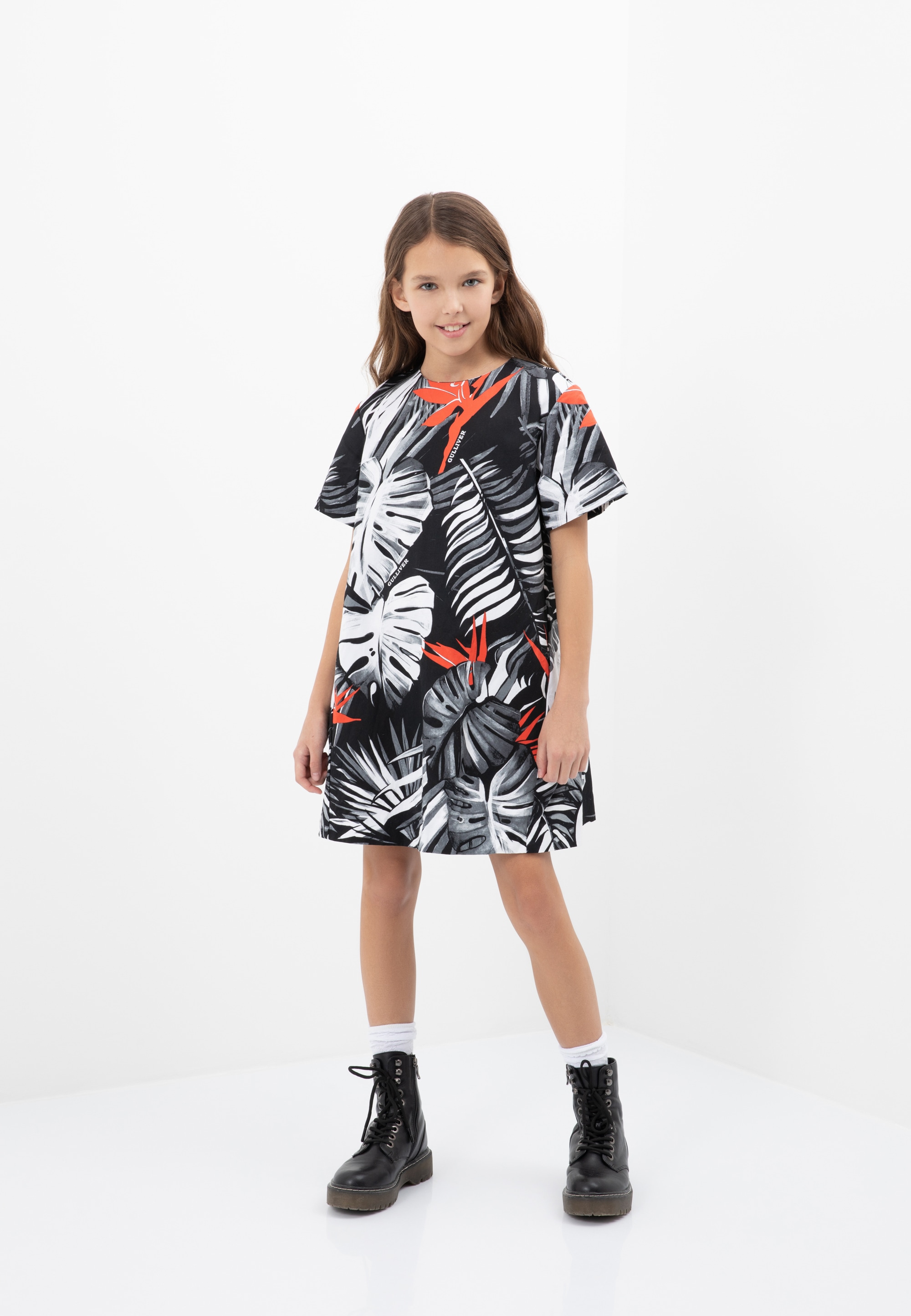 Gulliver Jerseykleid, mit floralem Allover-Print