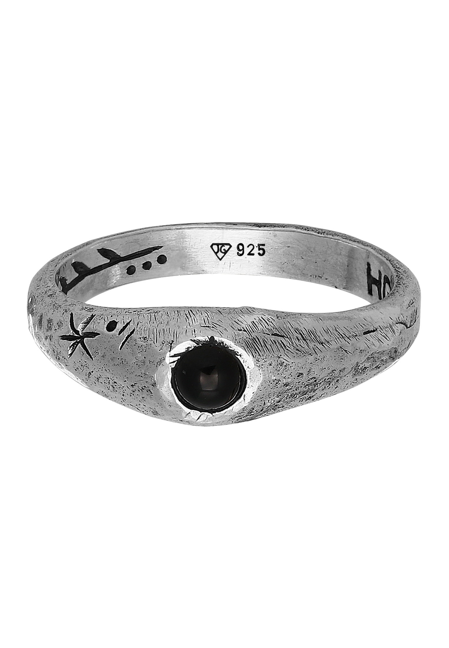 HAZE & GLORY Silberring »Ring Siegelring Cast Away - Onyx 925 Silber«
