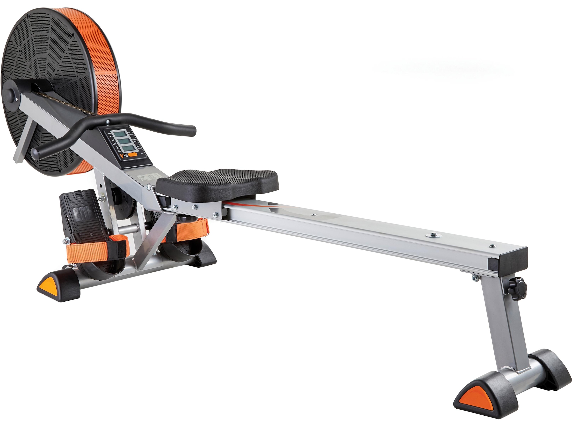 V-FIT Rudergerät "Tornado", B:44cm H:74cm L:212cm, silber, Rudergeräte, Rudermaschine, Luft-Widerstands-System, klappbar