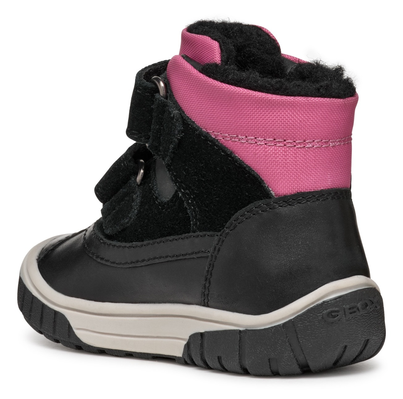 Geox Winterboots »B OMAR GIRL WPF C«, Klettstiefel, Babystiefel, Winterstiefel mit Kontrastbesatz