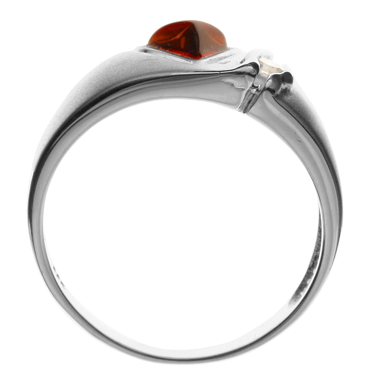 OSTSEE-SCHMUCK Fingerring »- Benita - Silber 925/000 - Bernstein/Zirk.«