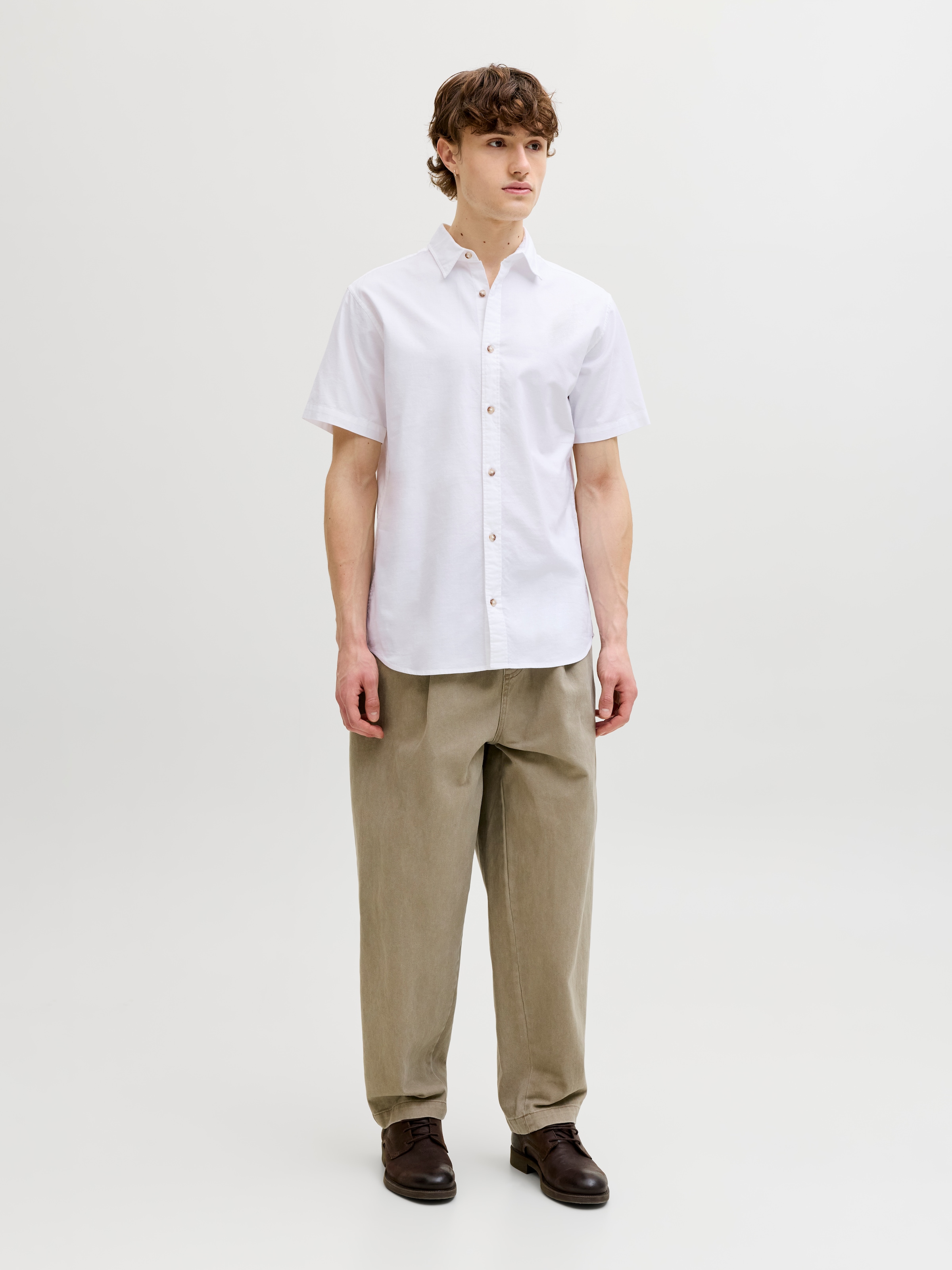 Jack & Jones Kurzarmhemd »JJCHAD OXFORD STRIPE SHIRT SS«