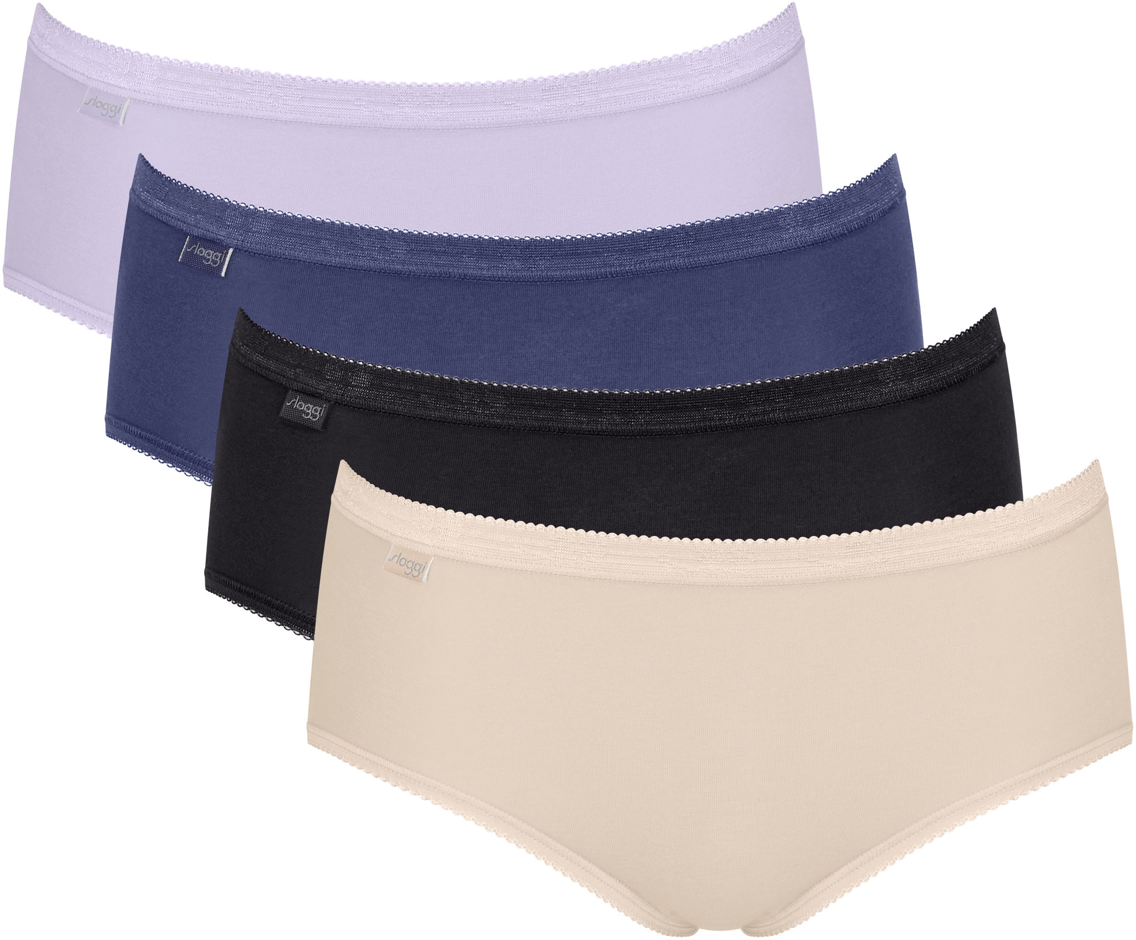 sloggi Midislip "Basic+" 4er Pack, weiche Nähte, bequem, feminin günstig online kaufen