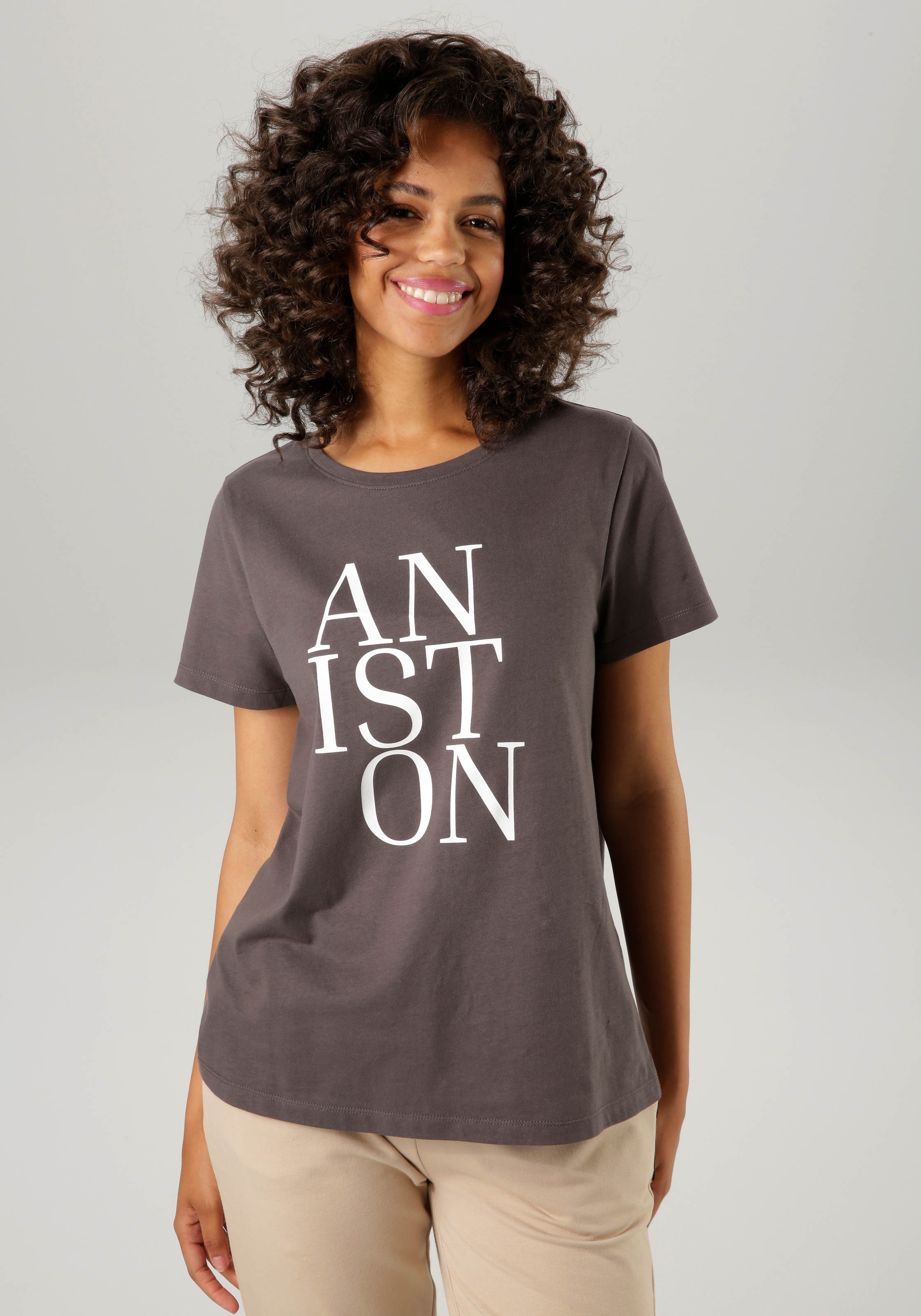 Aniston CASUAL T-Shirt, mit ANISTON-Schriftzug