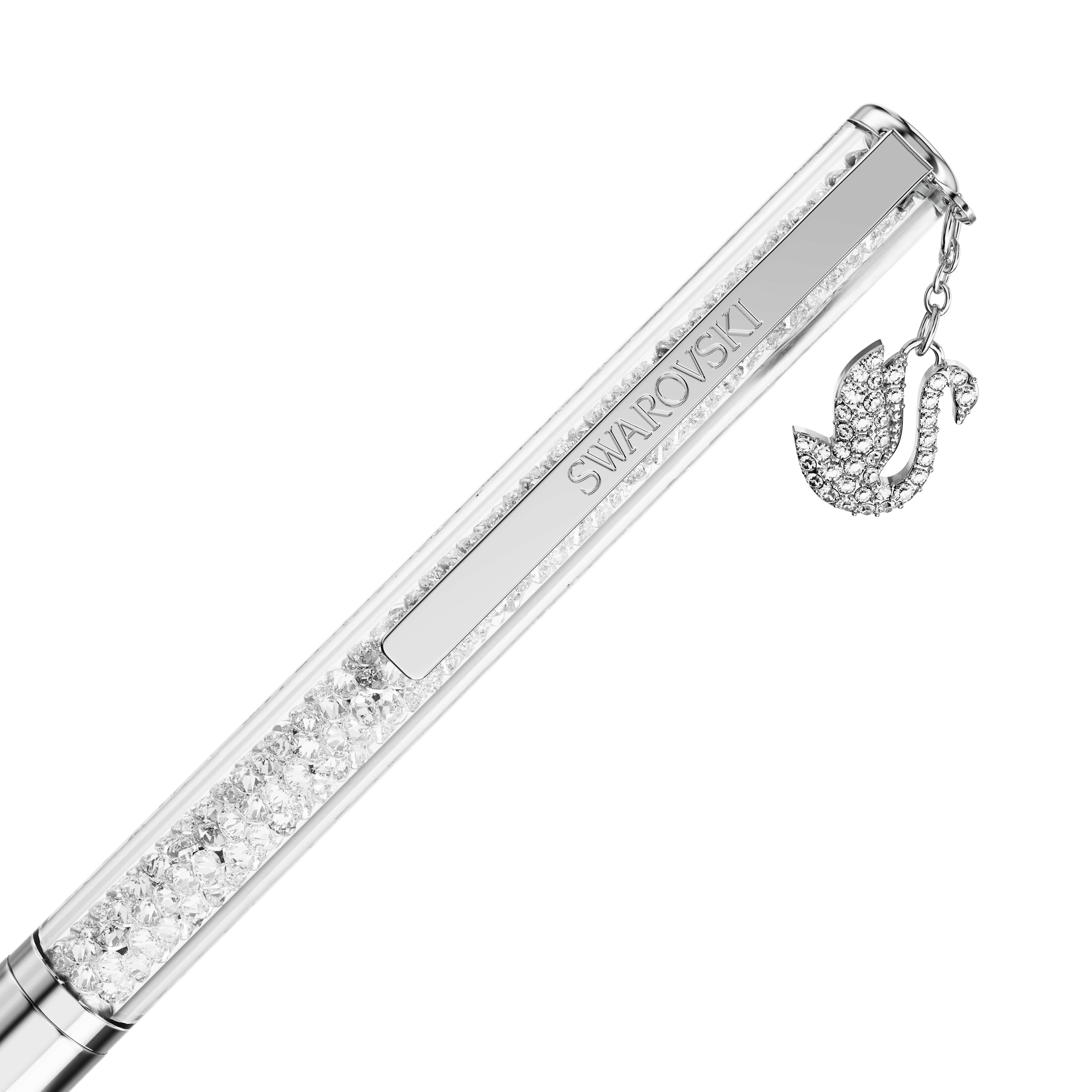Swarovski Drehkugelschreiber »Schreibgerät Geschenk CRYSTALLINE mit Schwan-Charm« mit Swarovski® Kristallen