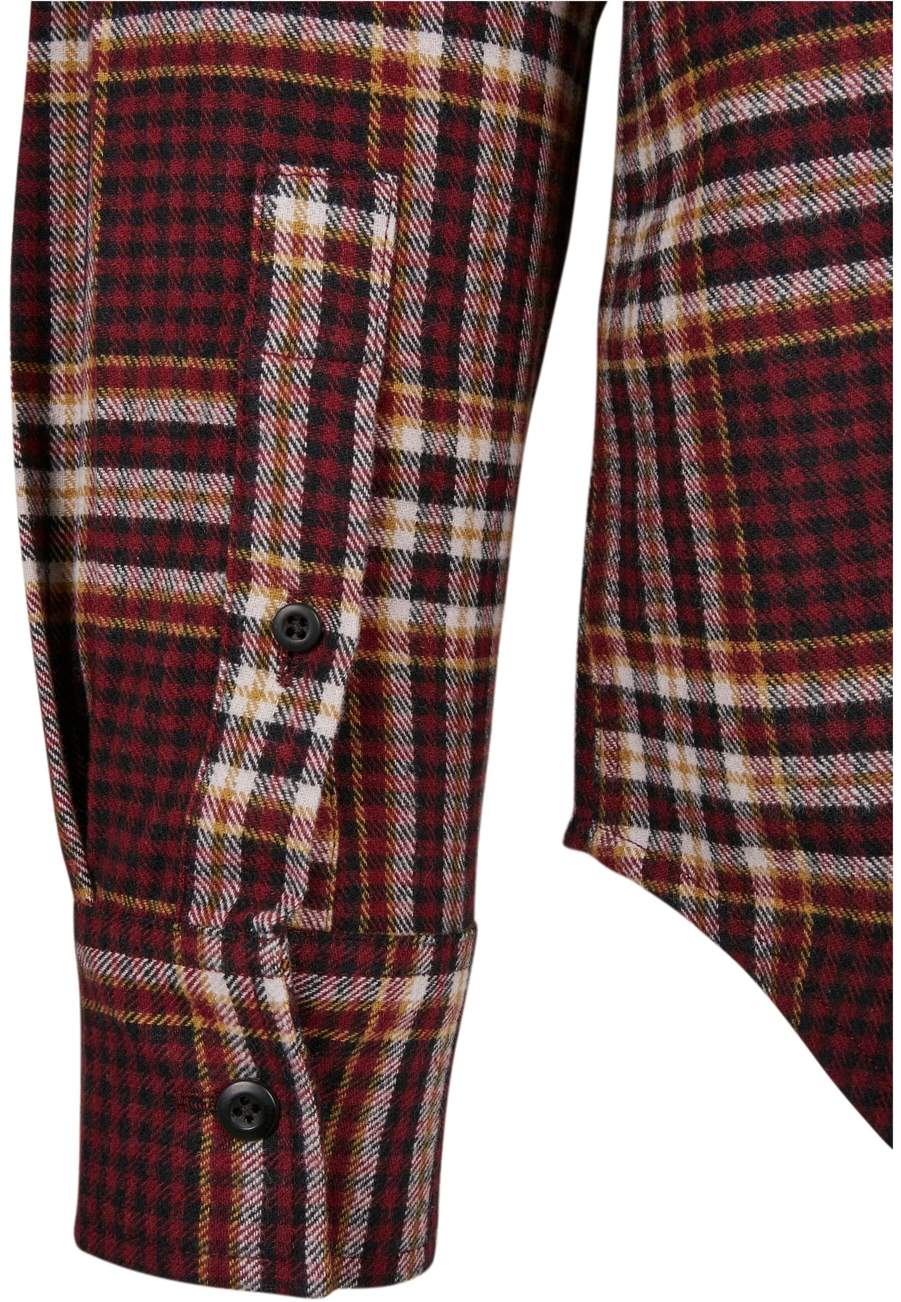 URBAN CLASSICS Langarm-Poloshirt »Urban Classics Herren Checked Campus Shirt«, (1 tlg.)