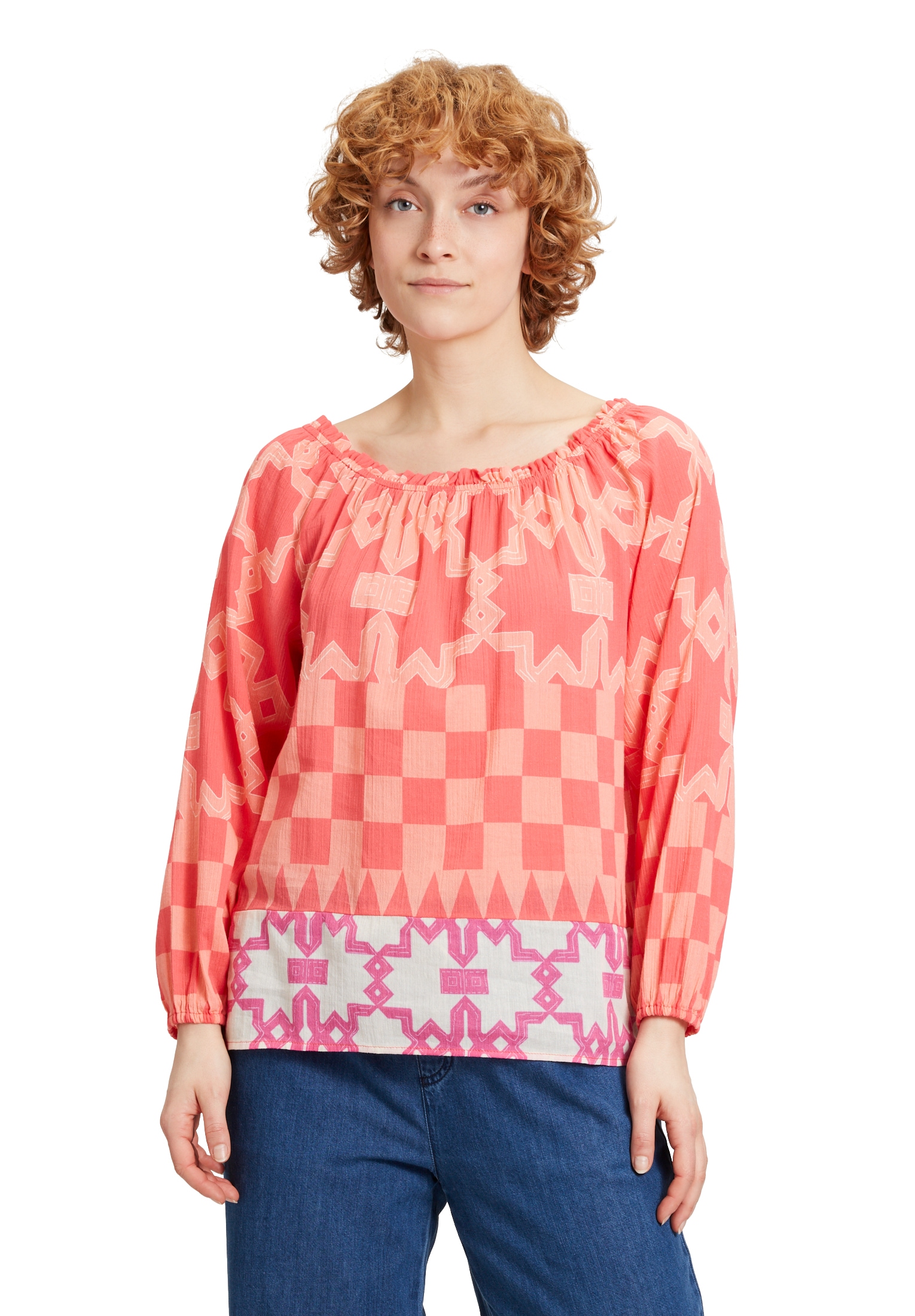 Cartoon Carmenbluse "Cartoon Damen Carmenbluse mit Muster" günstig online kaufen