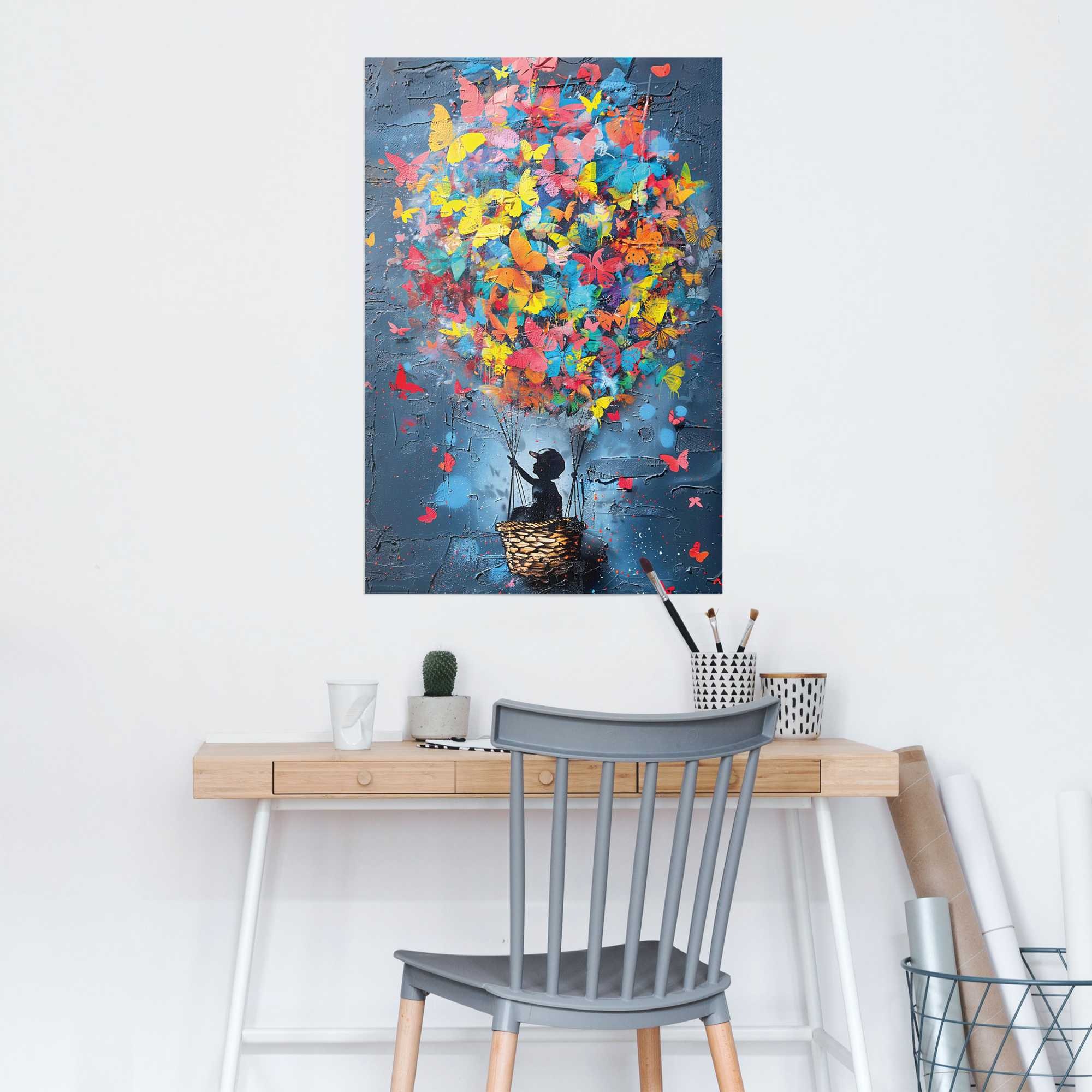 Reinders! Poster »Balloon Kid«, Wohnzimmer - Mehrfarbig - 150 gr. Papier - Street Art - 61x91,5 cm