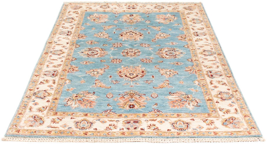 morgenland Orientteppich "Ziegler - 181 x 126 cm - hellblau", rechteckig, 6 mm Höhe, Wohnzimmer, Handgeknüpft, Einzelstü