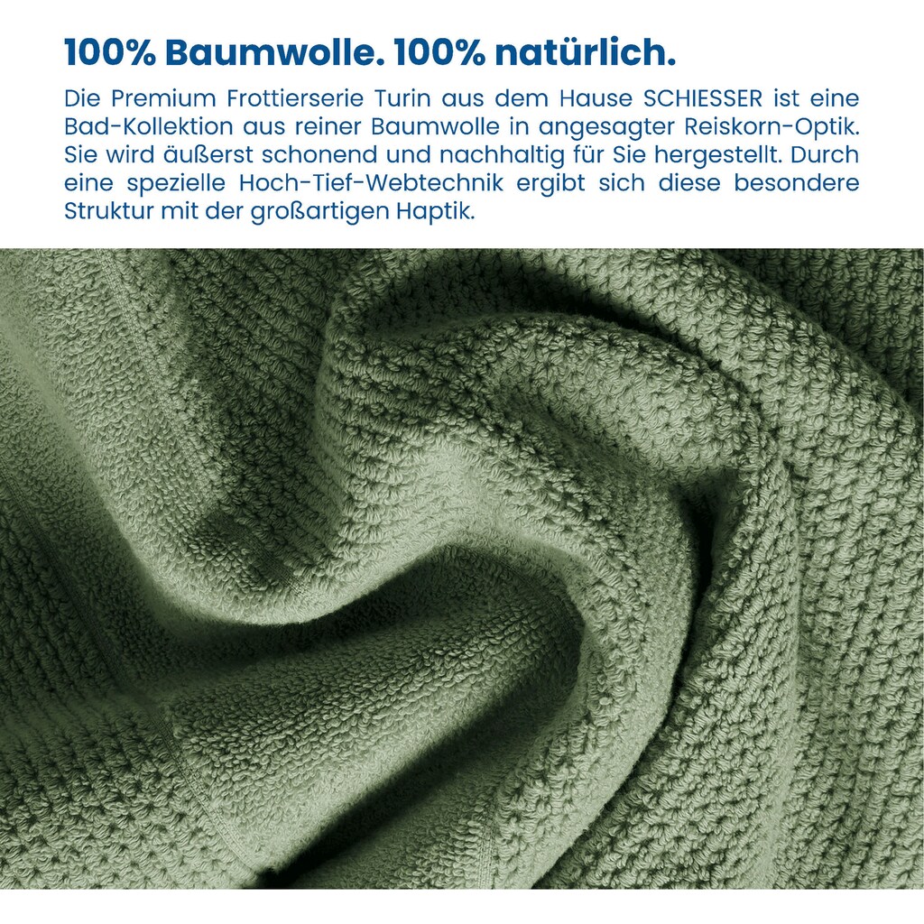 Schiesser Handtücher »Turin im 4er Set aus 100% Baumwolle«, (4 St.)
