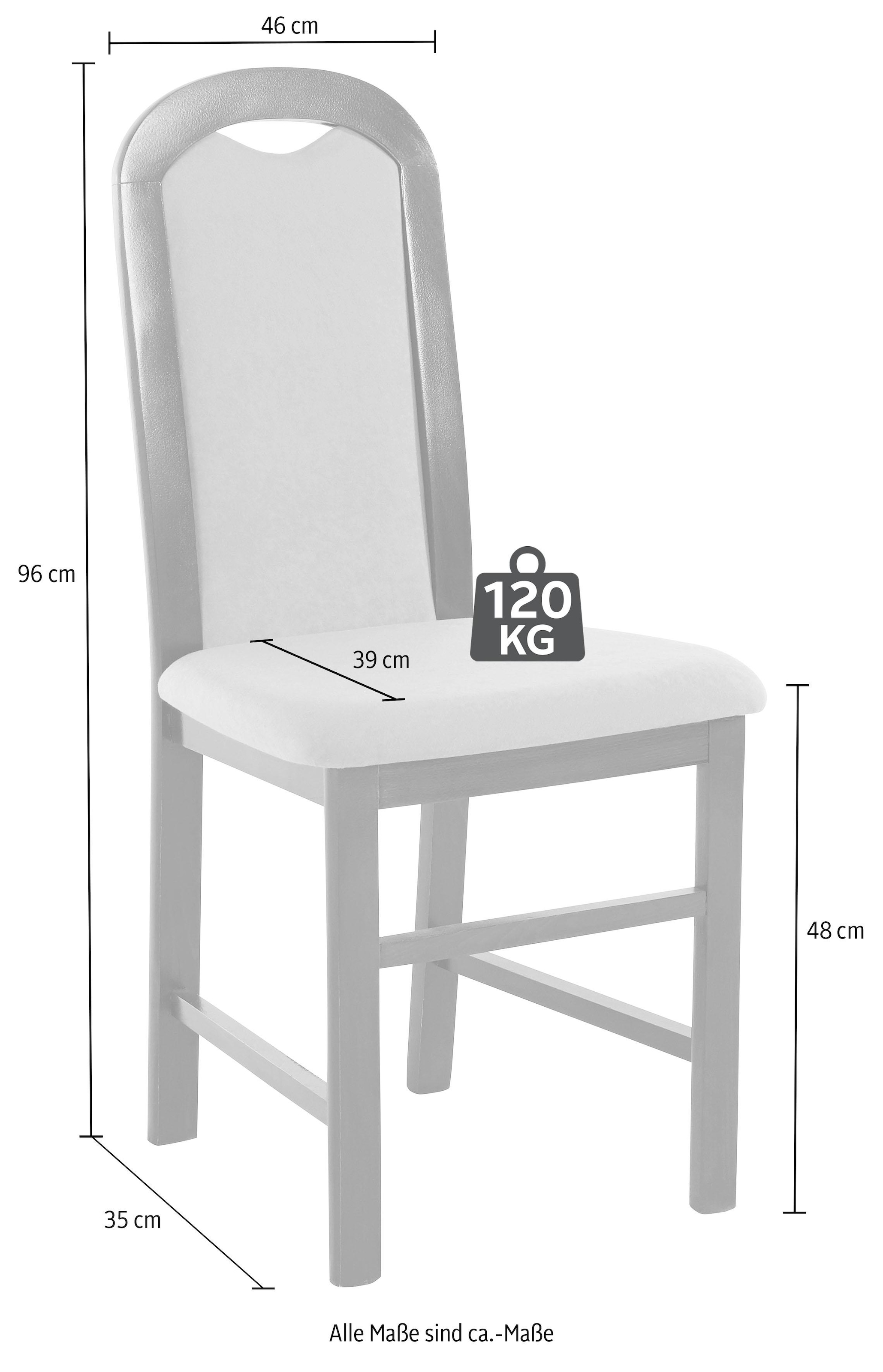 INOSIGN Esszimmerstuhl »Paris«, (Set), 2 St., Webstoff, mit schönem Webstoff Bezug und Holzgestell, Sitzhöhe 47,5 cm