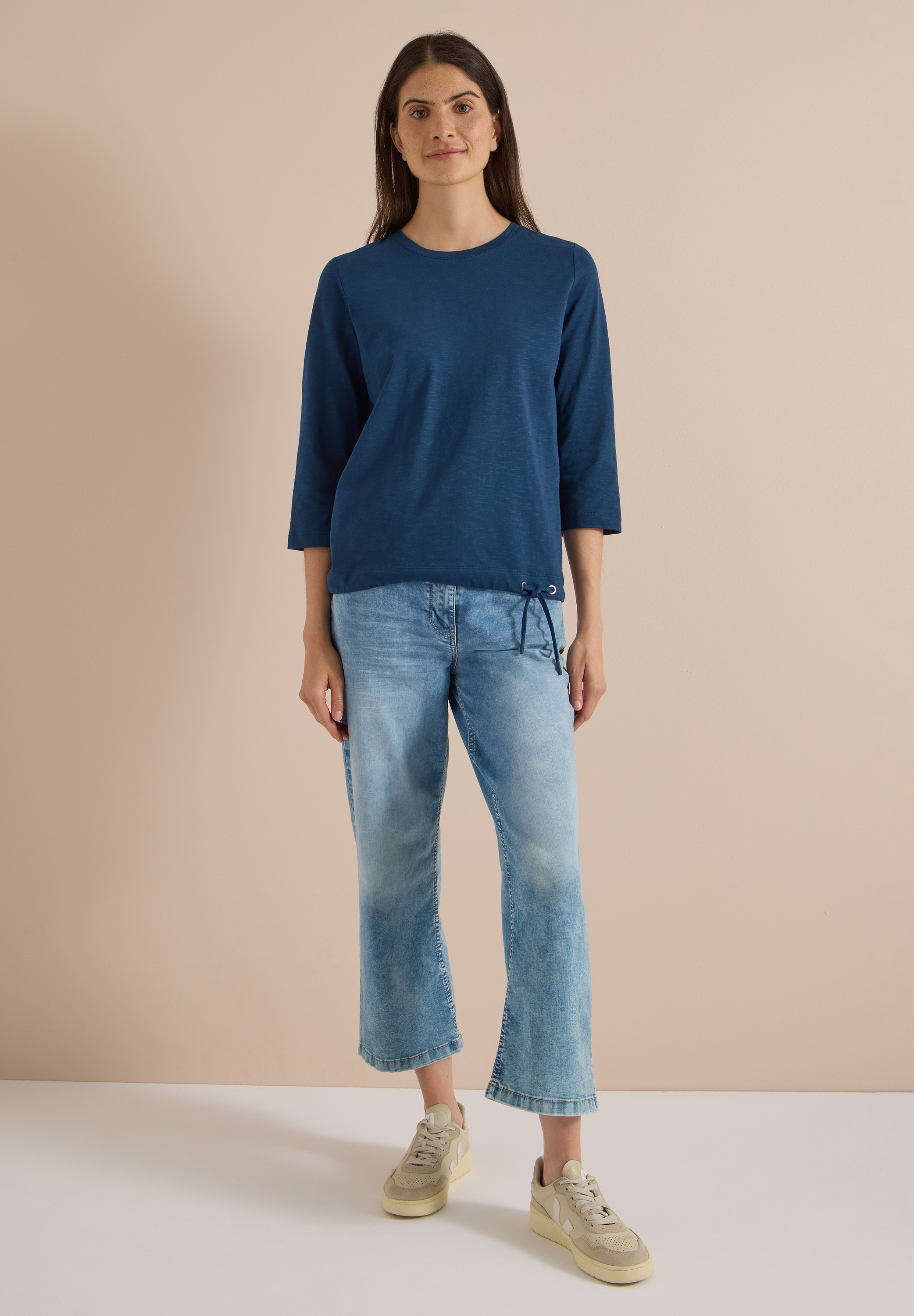 Cecil 3/4-Arm-Shirt in Unifarbe