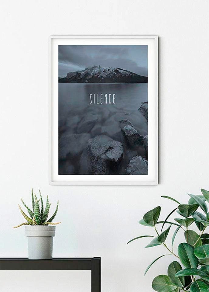 Komar Poster "Word Lake Silence Steel", Natur, (1 St.), Kinderzimmer, Schla günstig online kaufen