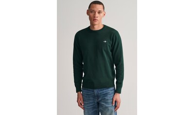 COTTON ▷ BAUR V-NECK«, mit Brust Gant V-Ausschnitt-Pullover | Logostickerei »CLASSIC bestellen der auf