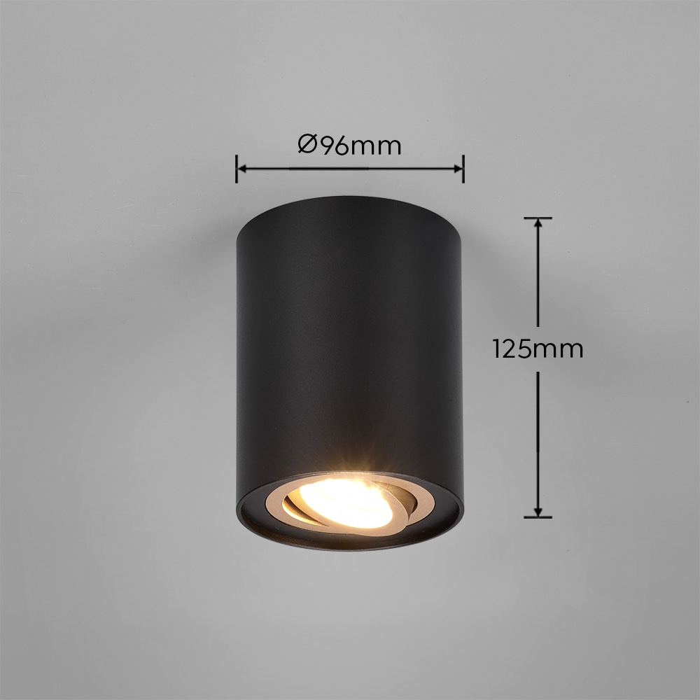 TRIO Leuchten Deckenleuchte »COOKIE, Deckenstrahler exkl 1xGU10 max 35W Lichtkegel schwenkbar«, 1 flammig, Leuchtmittel GU10 | Leuchtmittel wechselbar, GU10 Strahler einflammig Leuchtmittel wechselbar Aufbauspot Flur Küche