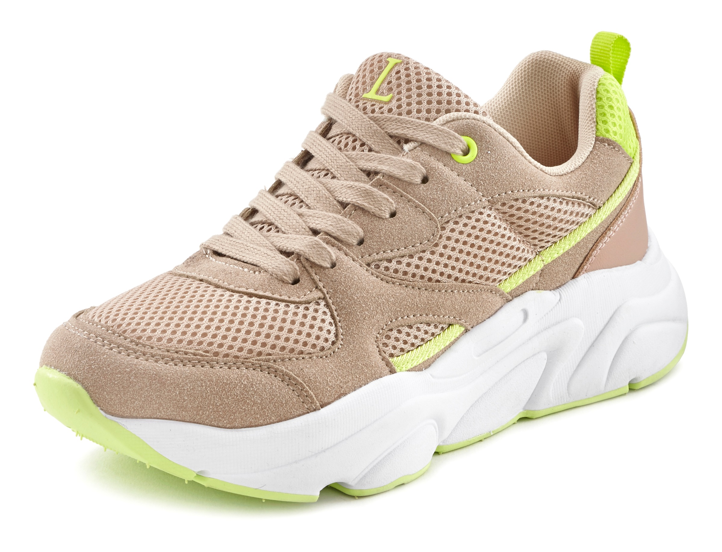 LASCANA Sneaker "Turnschuhe," Schnürhalbschuh, leichte Chunky-Sohle, heraus günstig online kaufen