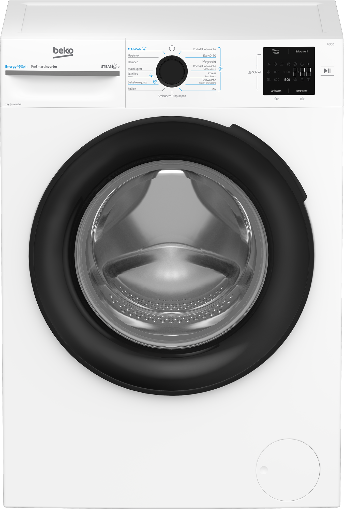 BEKO Waschmaschine »BM3WFU3741X« 7 kg 1400 U/min EnergySpin – optimierte Waschbewegungen für gründliche Reinigung.
