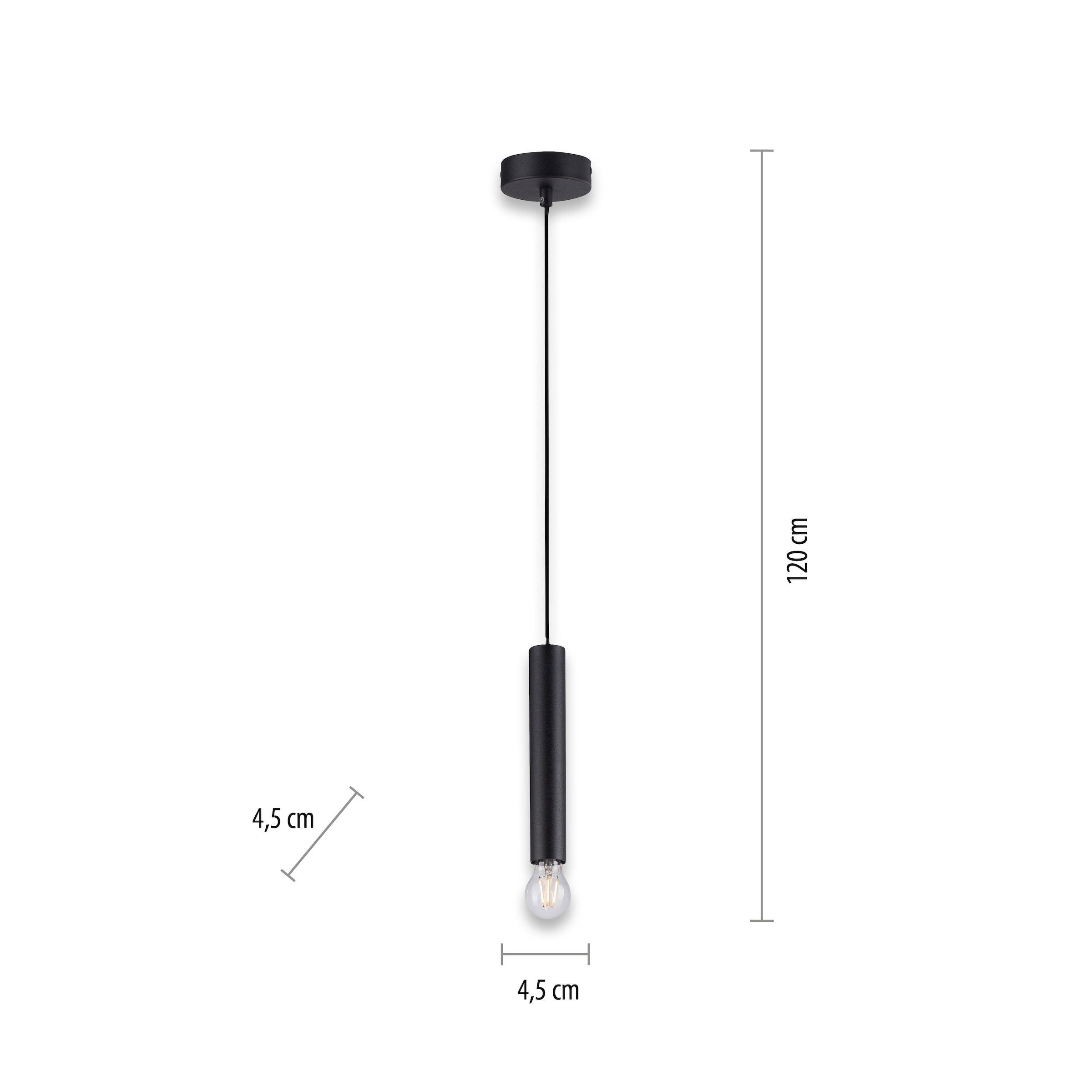 JUST LIGHT Pendelleuchte »BRUNA«, 1 flammig, Leuchtmittel E27 | ohne Leuchtmittel, ExklusiveE27
