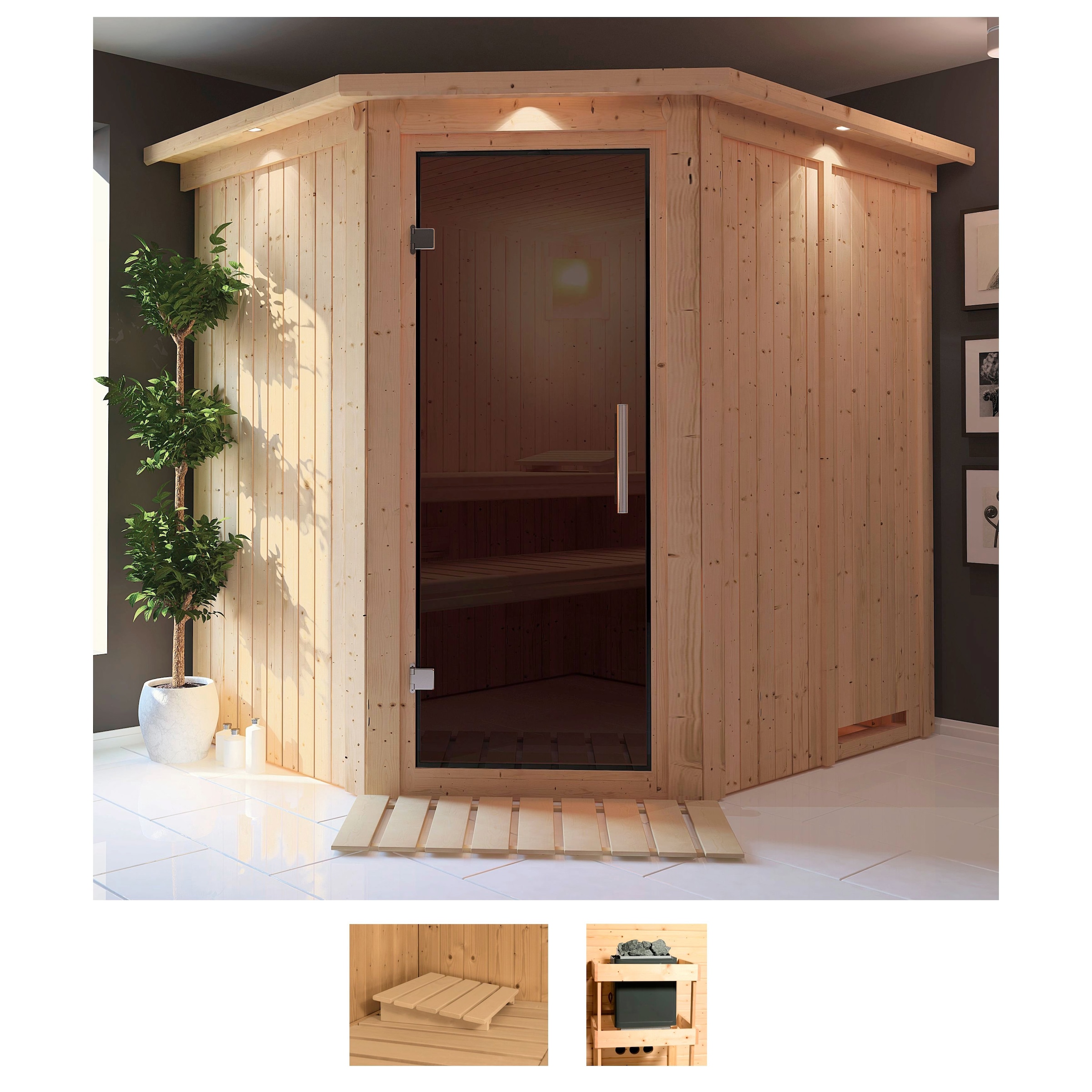 Karibu Sauna "Laila" Set, ohne Ofen