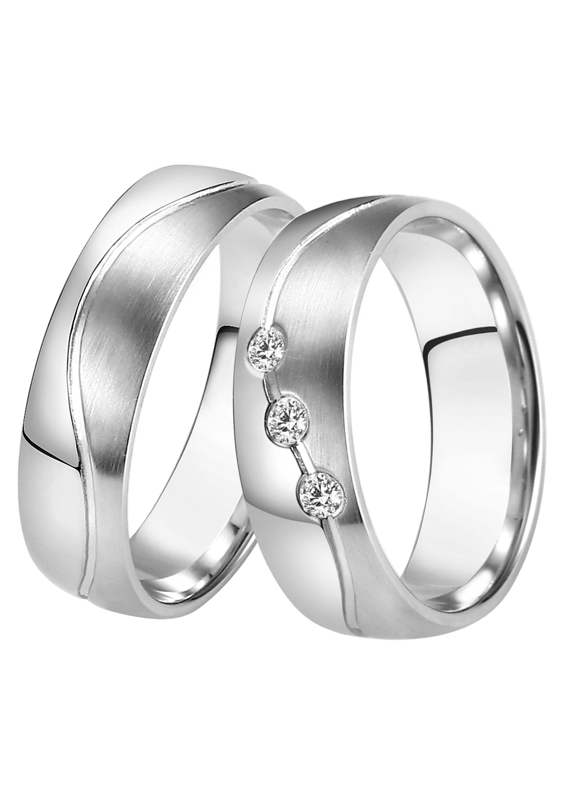 DOOSTI Trauring »Schmuck Geschenk Edelstahl Trauring Ehering Partnerring  LIEBE«, Made in Germany, mit o. ohne Zirkonia für bestellen | BAUR | Trauringe