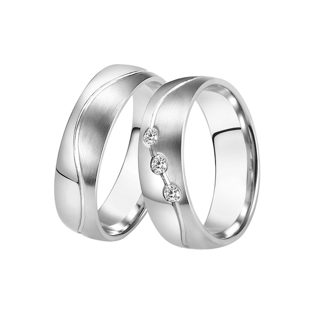 DOOSTI Trauring »Schmuck Geschenk Edelstahl Trauring Ehering Partnerring  LIEBE«, Made in Germany, mit o. ohne Zirkonia für bestellen | BAUR