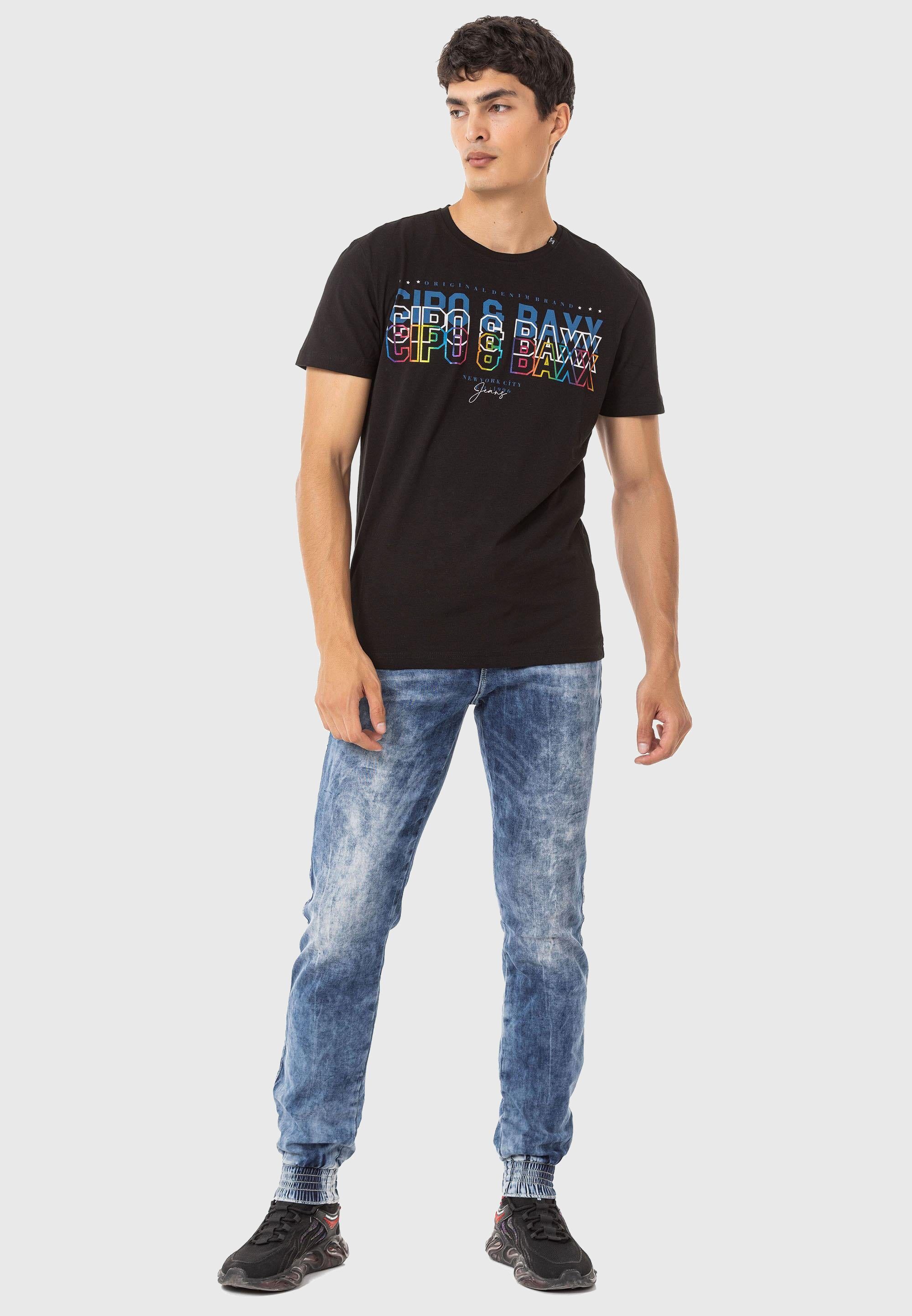Cipo & Baxx 5-Pocket-Jeans "Cipo & Baxx Hose" im Used-Look