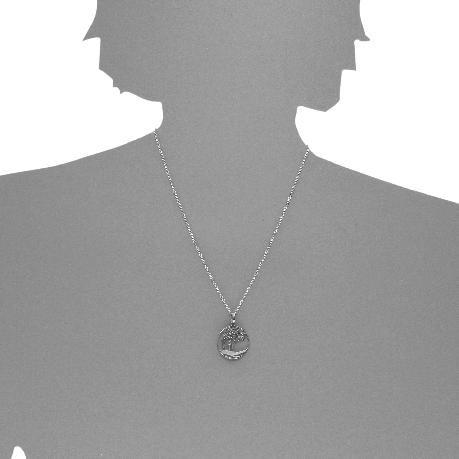 OSTSEE-SCHMUCK Kette mit Anhänger »- Windflüchter 23 mm - Silber 925/000 - ohne Stein«