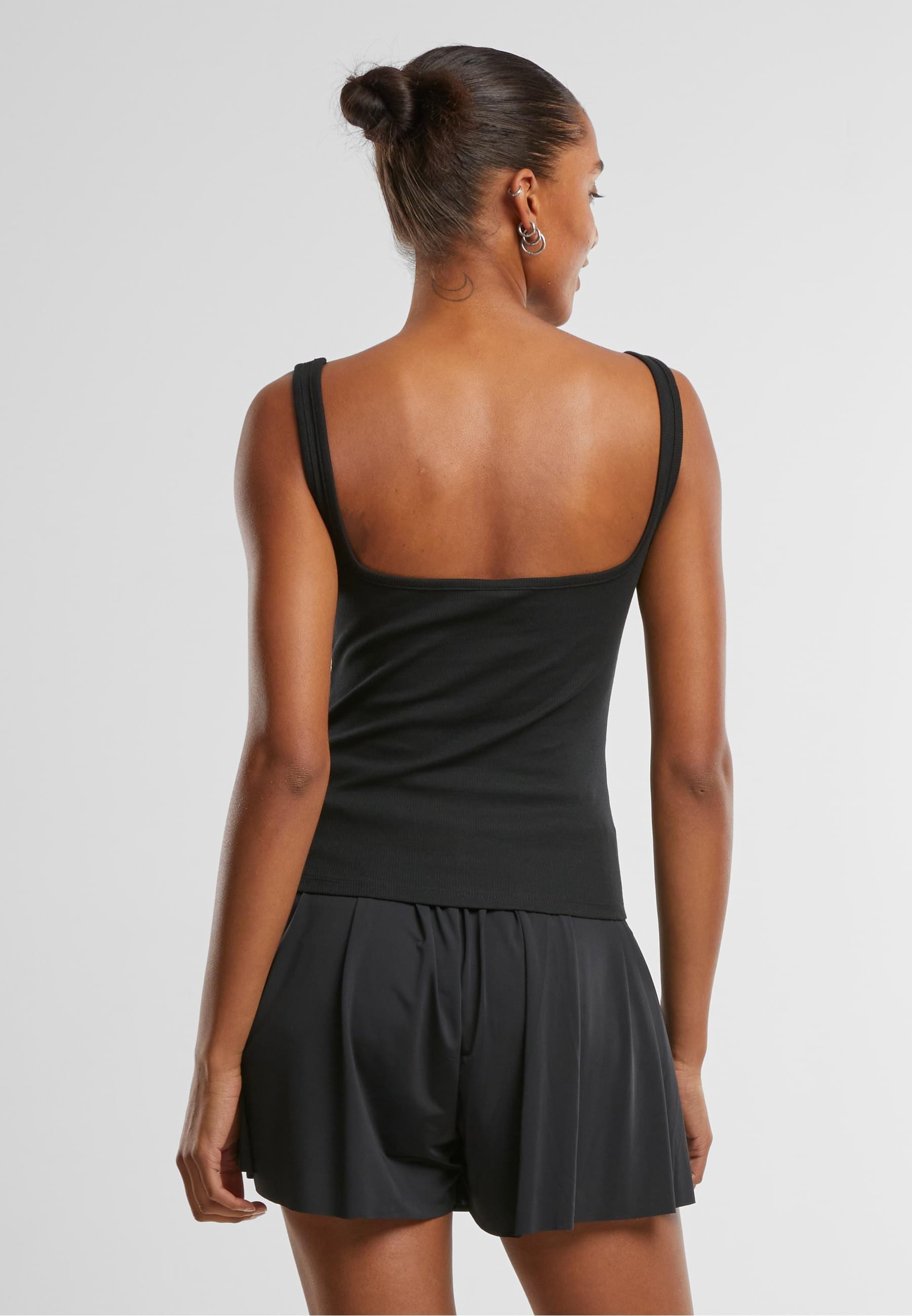 URBAN CLASSICS Muskelshirt »Urban Classics Ladies Wide Neck Rib Top 2-Pack«, (1 tlg.)