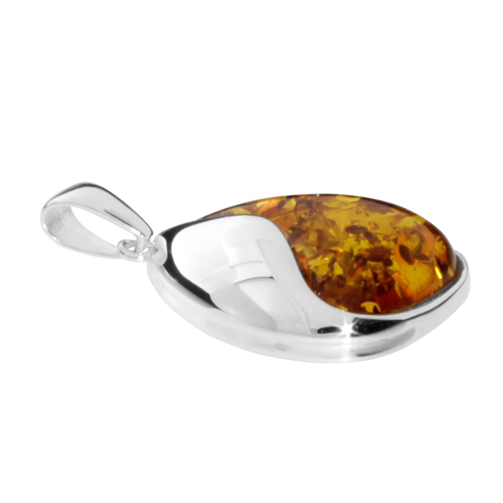 OSTSEE-SCHMUCK Kettenanhänger »- Jeska 34 mm - Silber 925/000 - Bernstein«